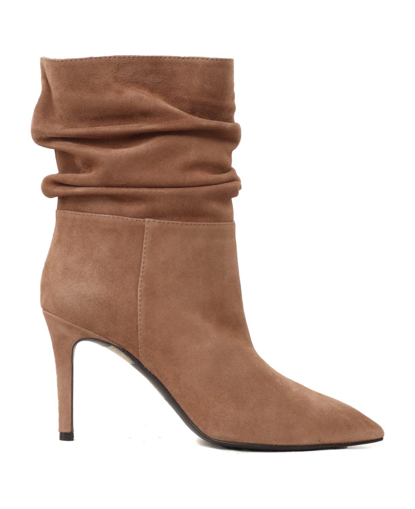 Via Roma 15 Crinkled Boots - BROWN