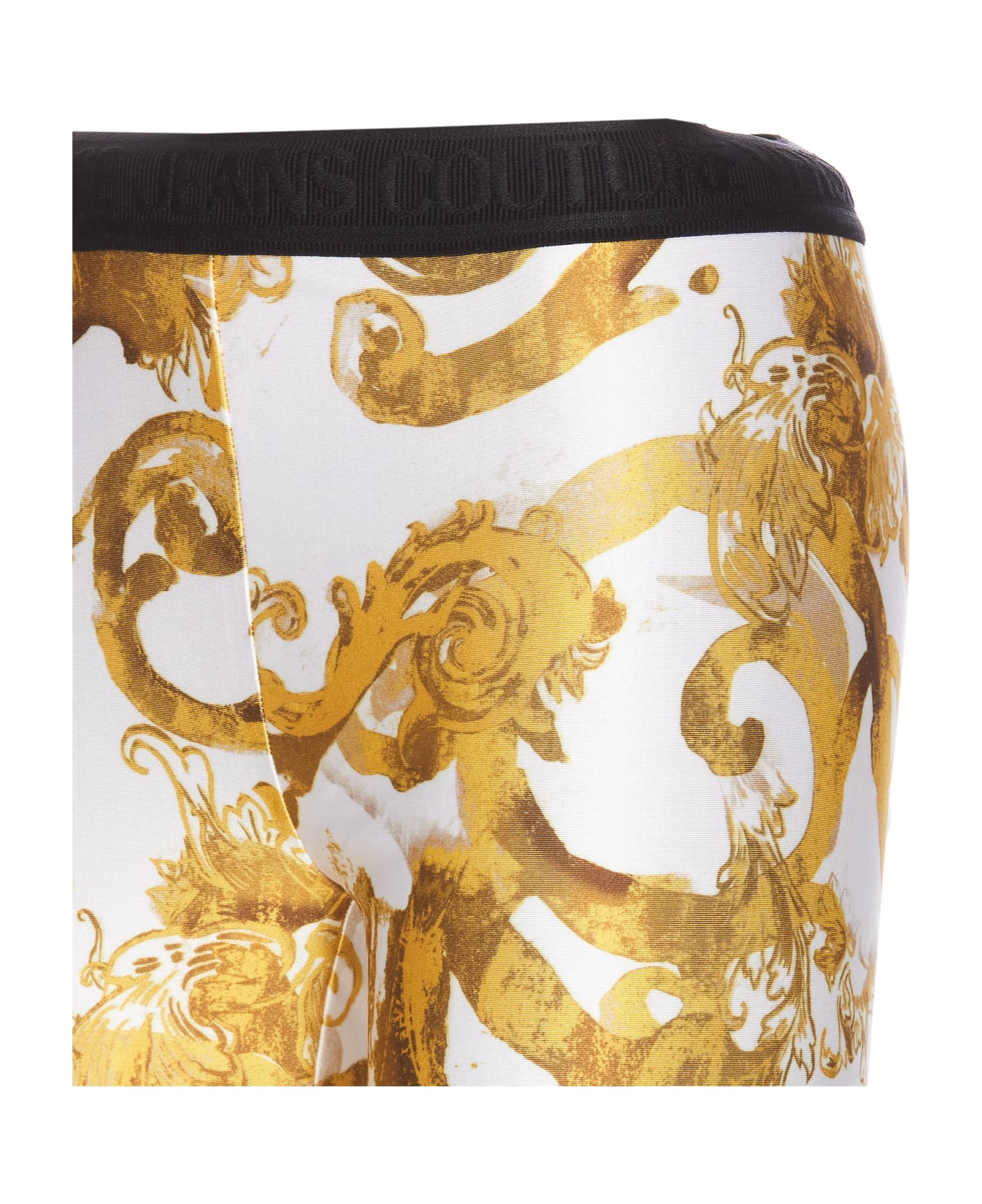 Versace Jeans Couture Watercolour Couture Short Leggings - Golden