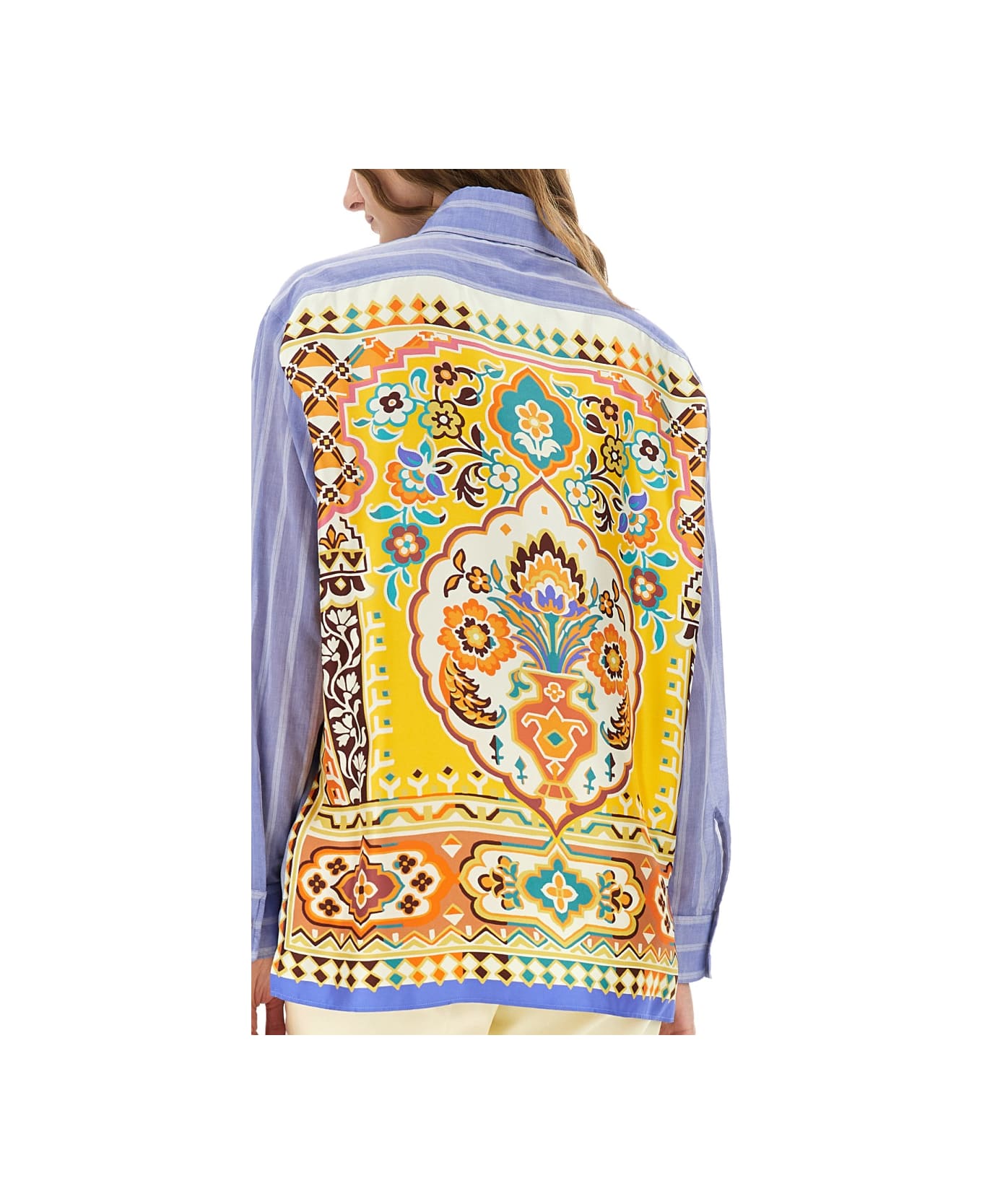 Etro Striped Cotton Shirt - BABY BLUE