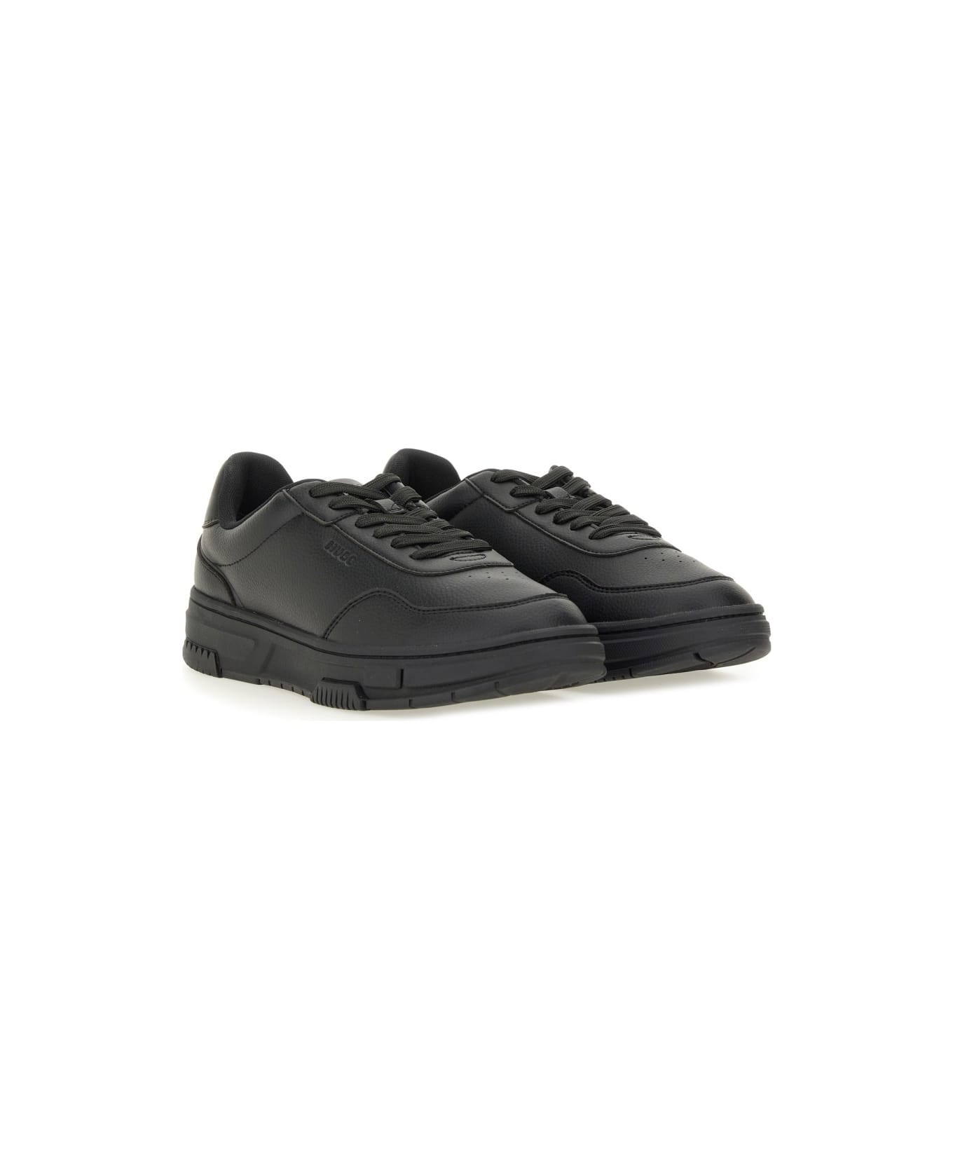 Hugo Boss Sneaker With Zigzag Detail - BLACK