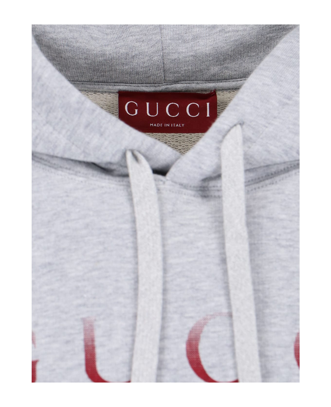 Gucci Print Hoodie - Gray