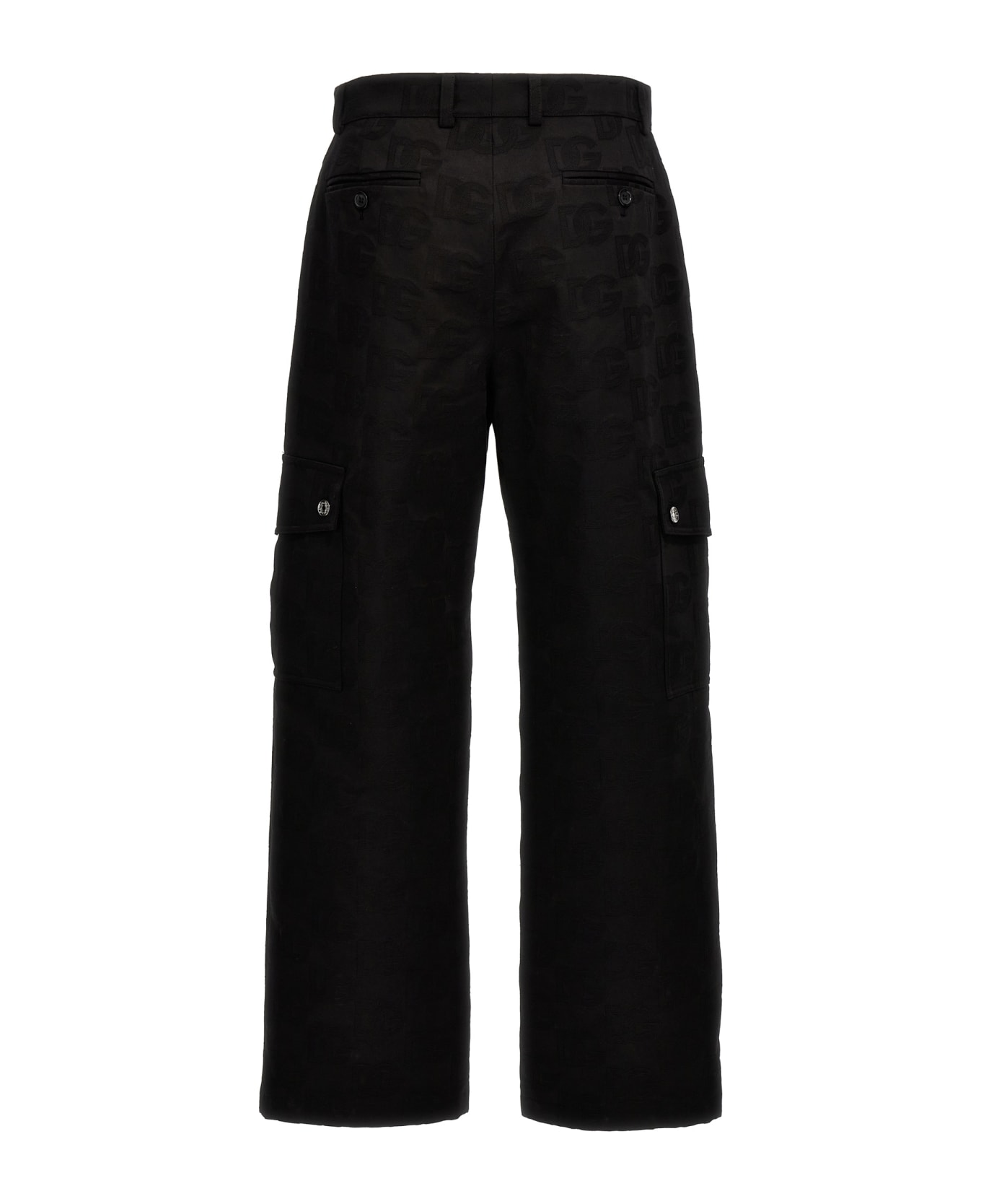 Dolce & Gabbana Cargo Cotton Pants - Black