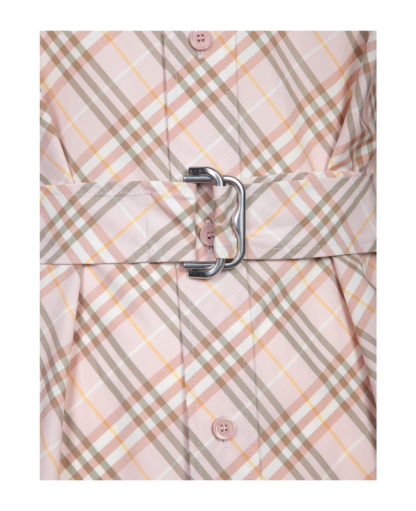 Burberry Check Shirt Dress - Beige