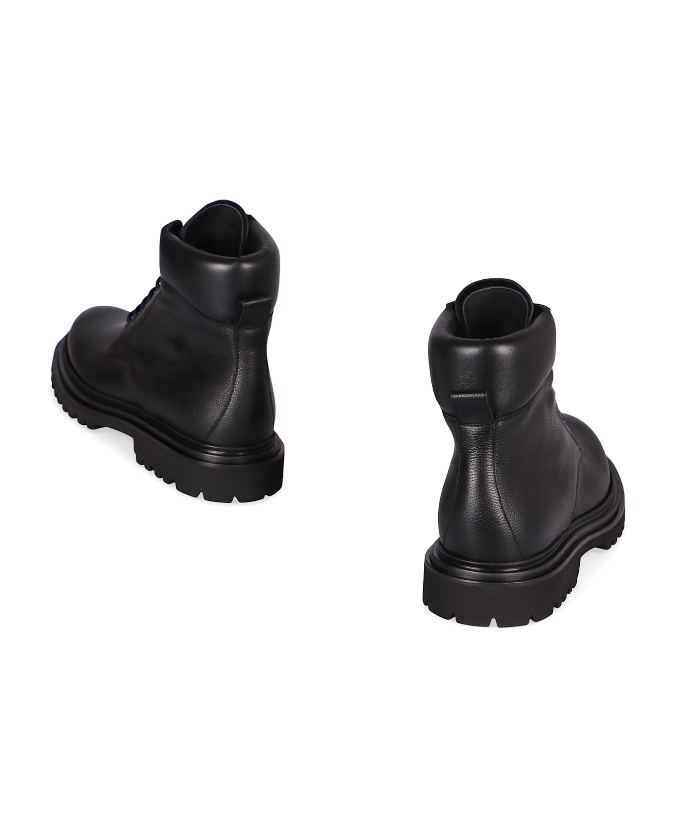 Dolce & Gabbana Leather Lace-up Boots - black