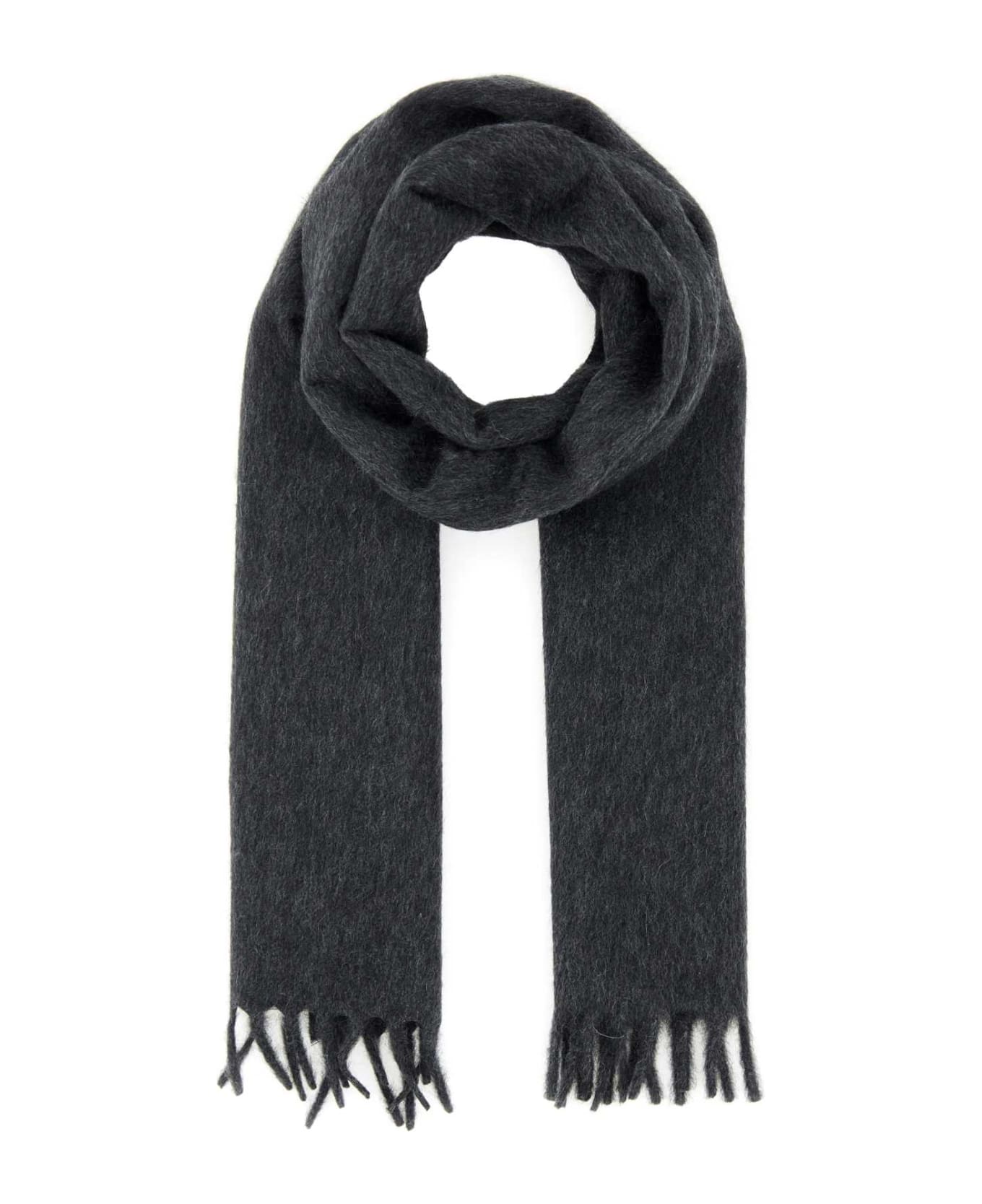 【送料&関税込】Prada Charcoal Cashmere Scarf Prada Charcoal Cashmere Scarf | italist