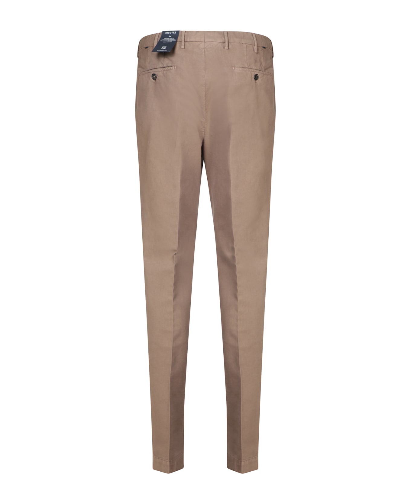 Incotex Tapered Cotton Pants In Beige - Beige