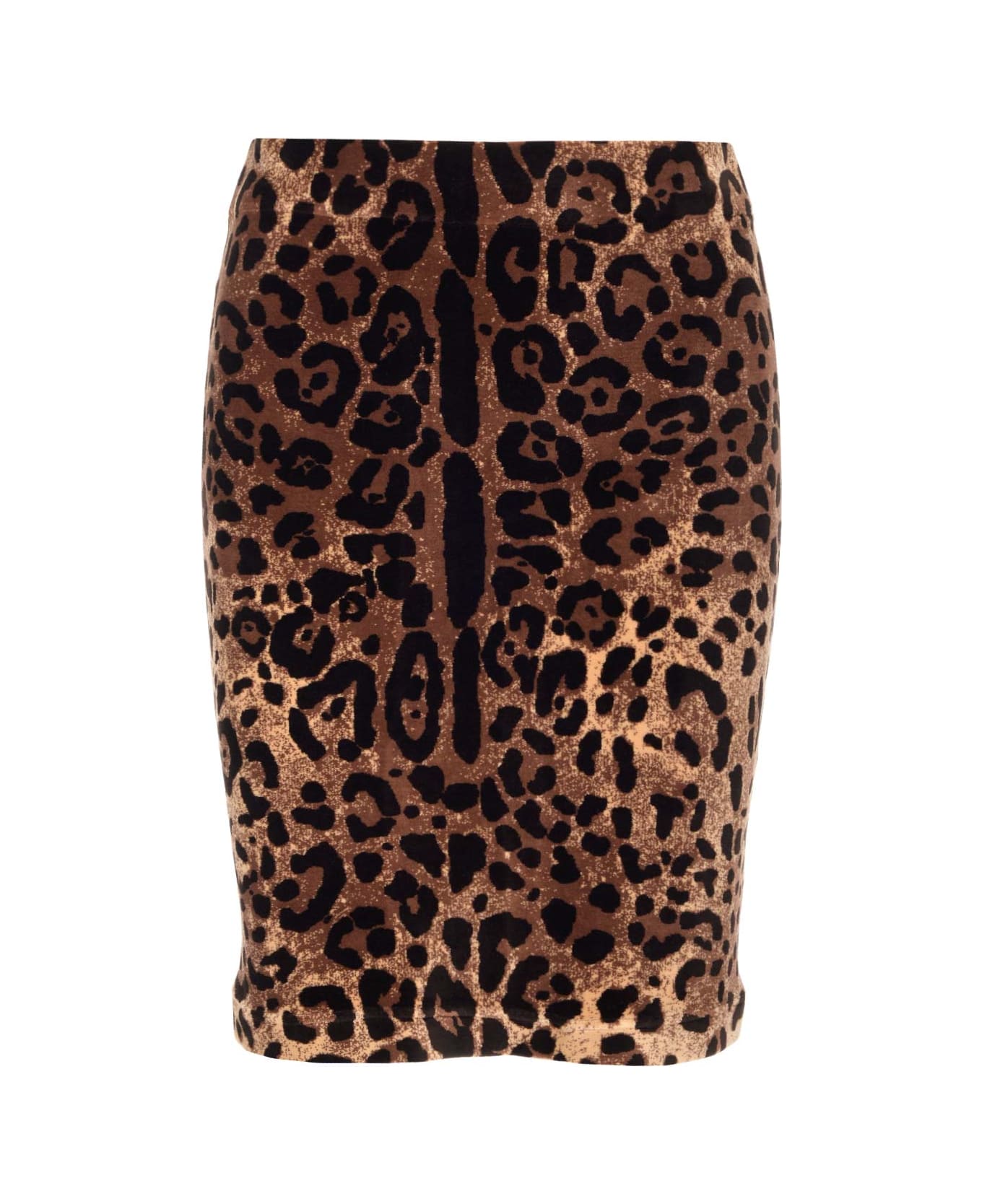 Dolce 
Gabbana Mini Skirt With Leopard Motif - Animalier