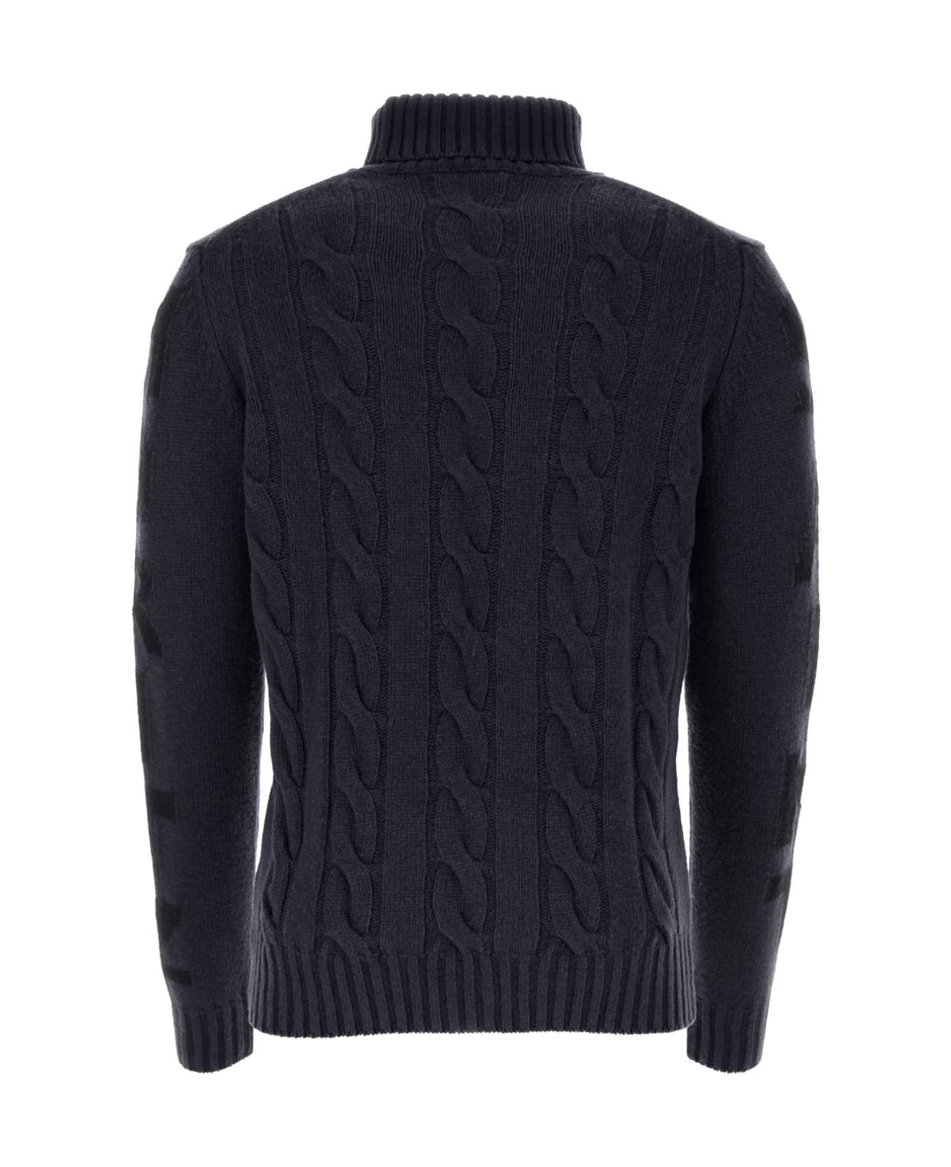 MC2 Saint Barth Dark Blue Wool Blend Fisherman Sweater - 00