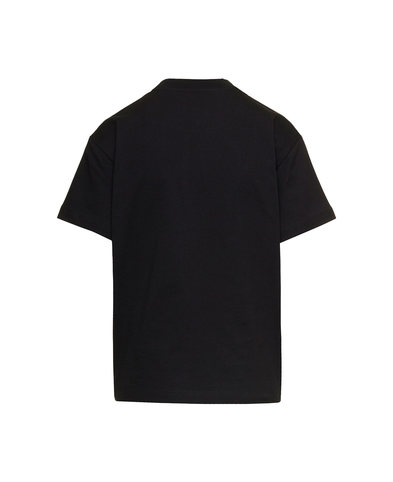 Jil Sander Pack Of Three Black T-shirt With Logo Patch In Cotton Woman - Nero