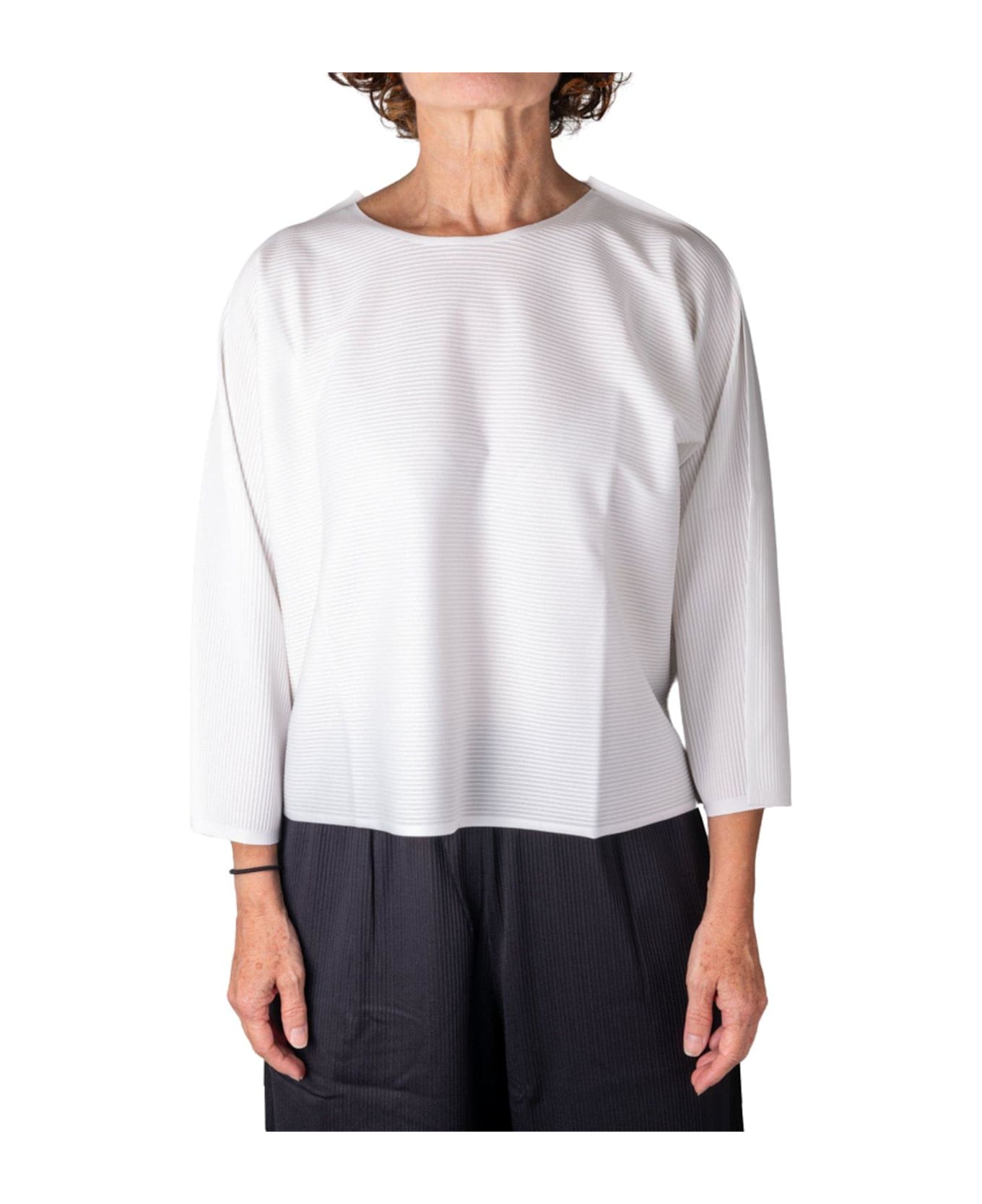 Pleats Please Issey Miyake A-poc Form Top - White