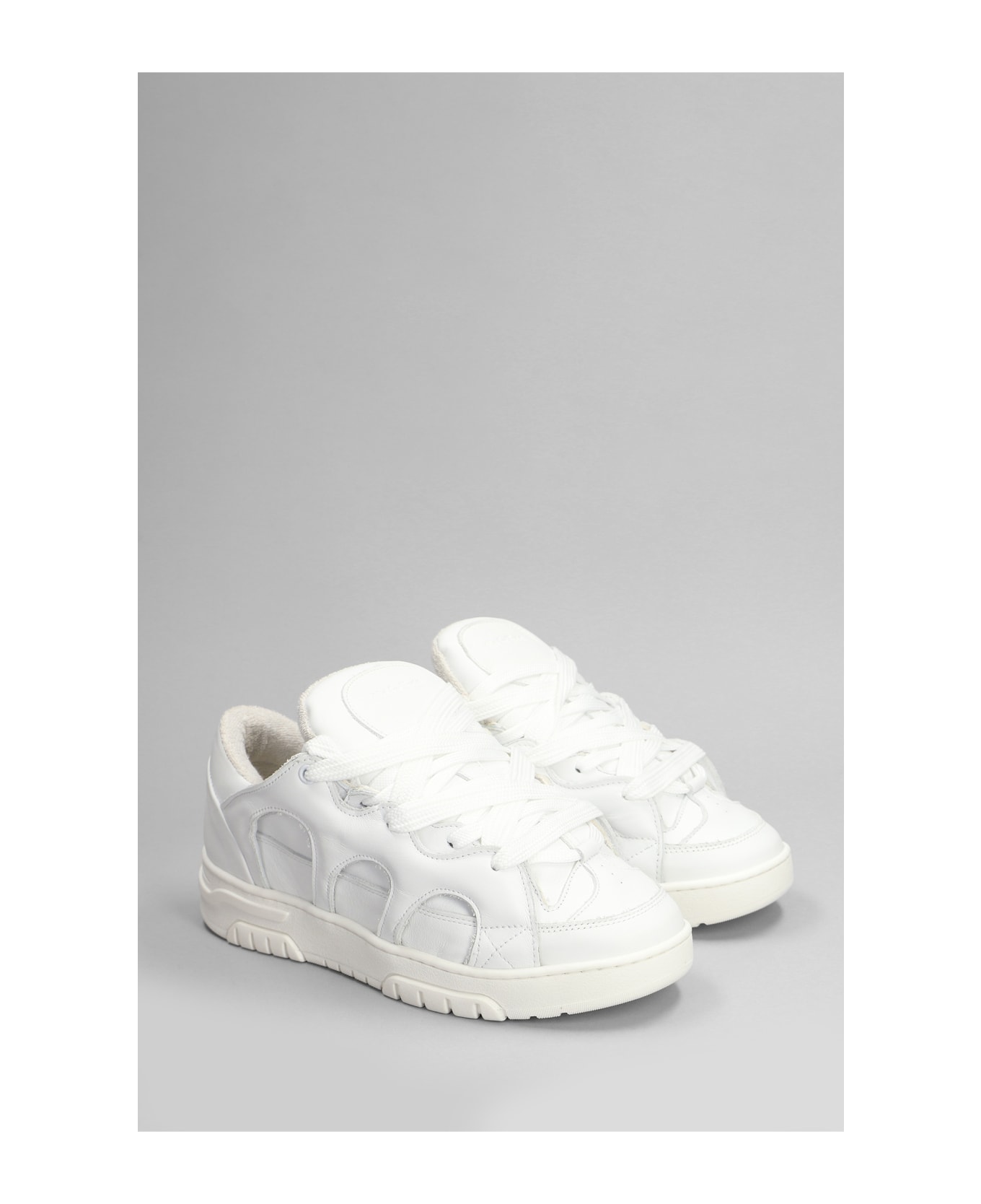 Paura Santha 1 Sneakers In White Leather - white