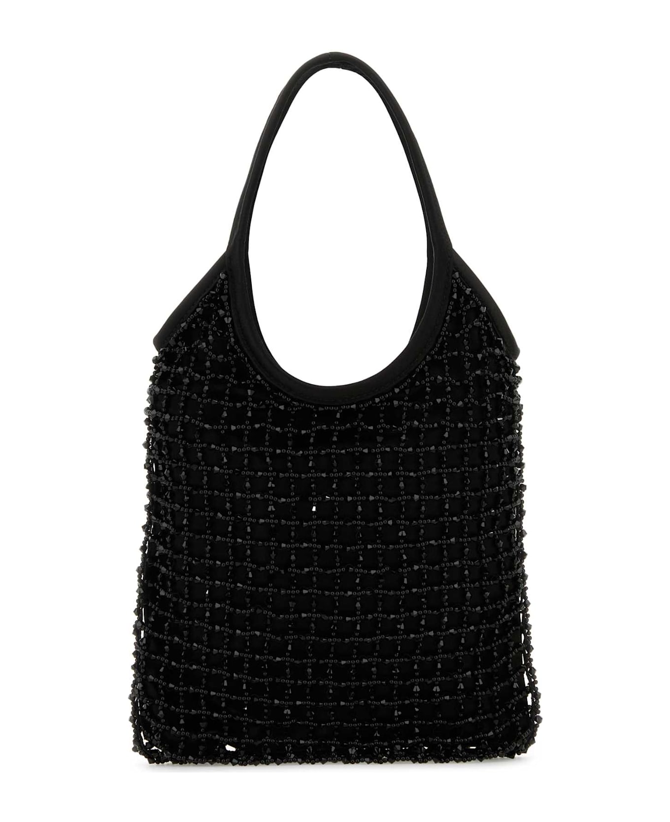 Miu Miu Embellished Satin Handbag - NERO