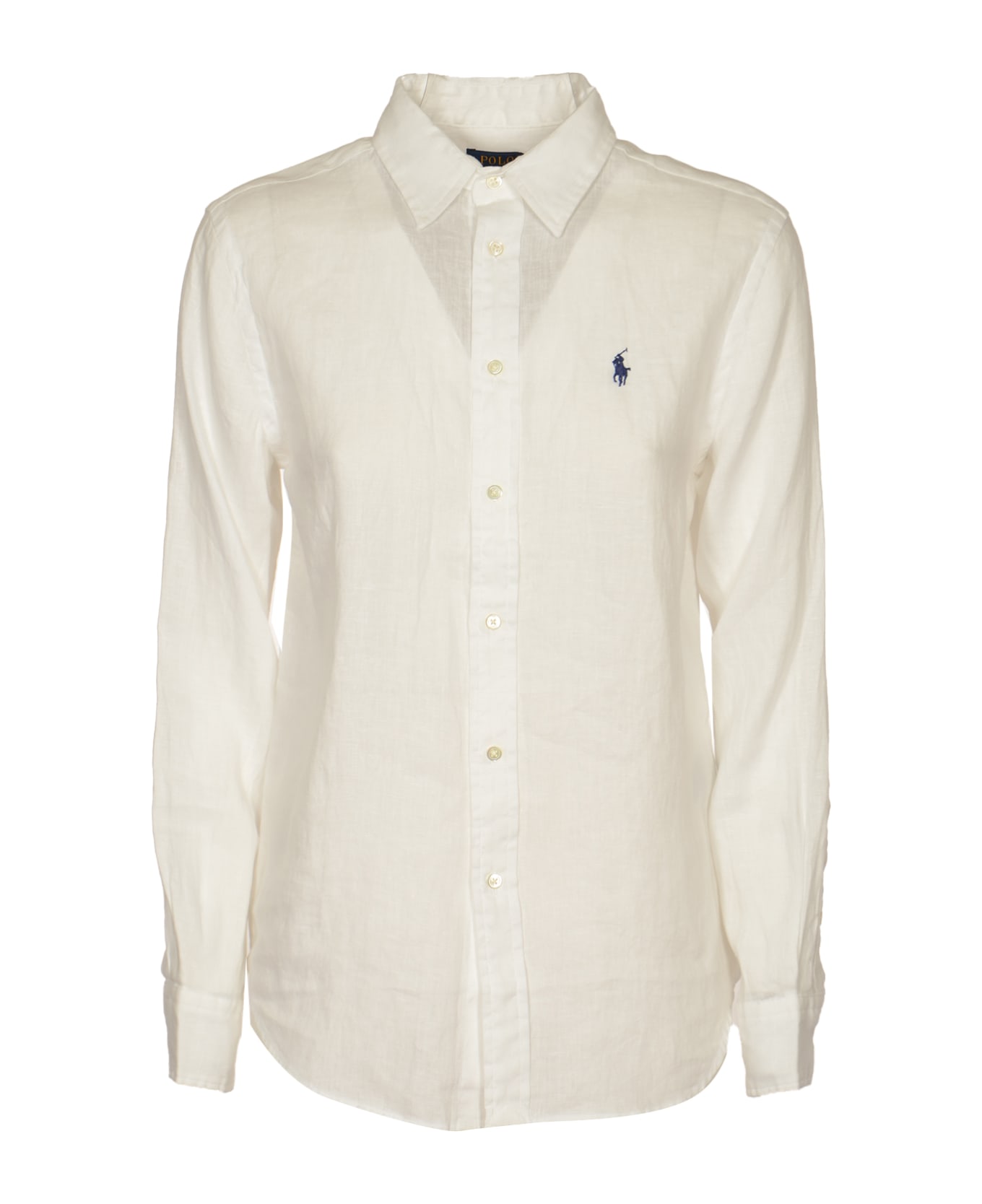 Polo Ralph Lauren Logo Embroidered Formal Shirt - White