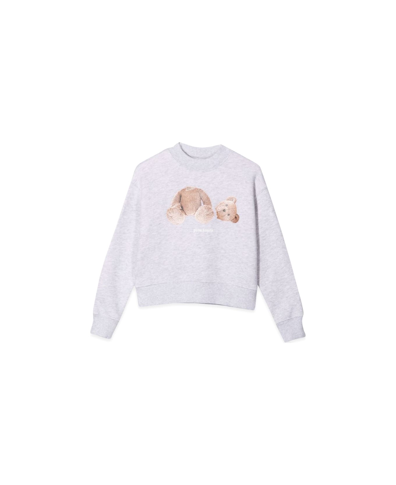 Palm Angels Felpa Con Stampa Bear - GREY