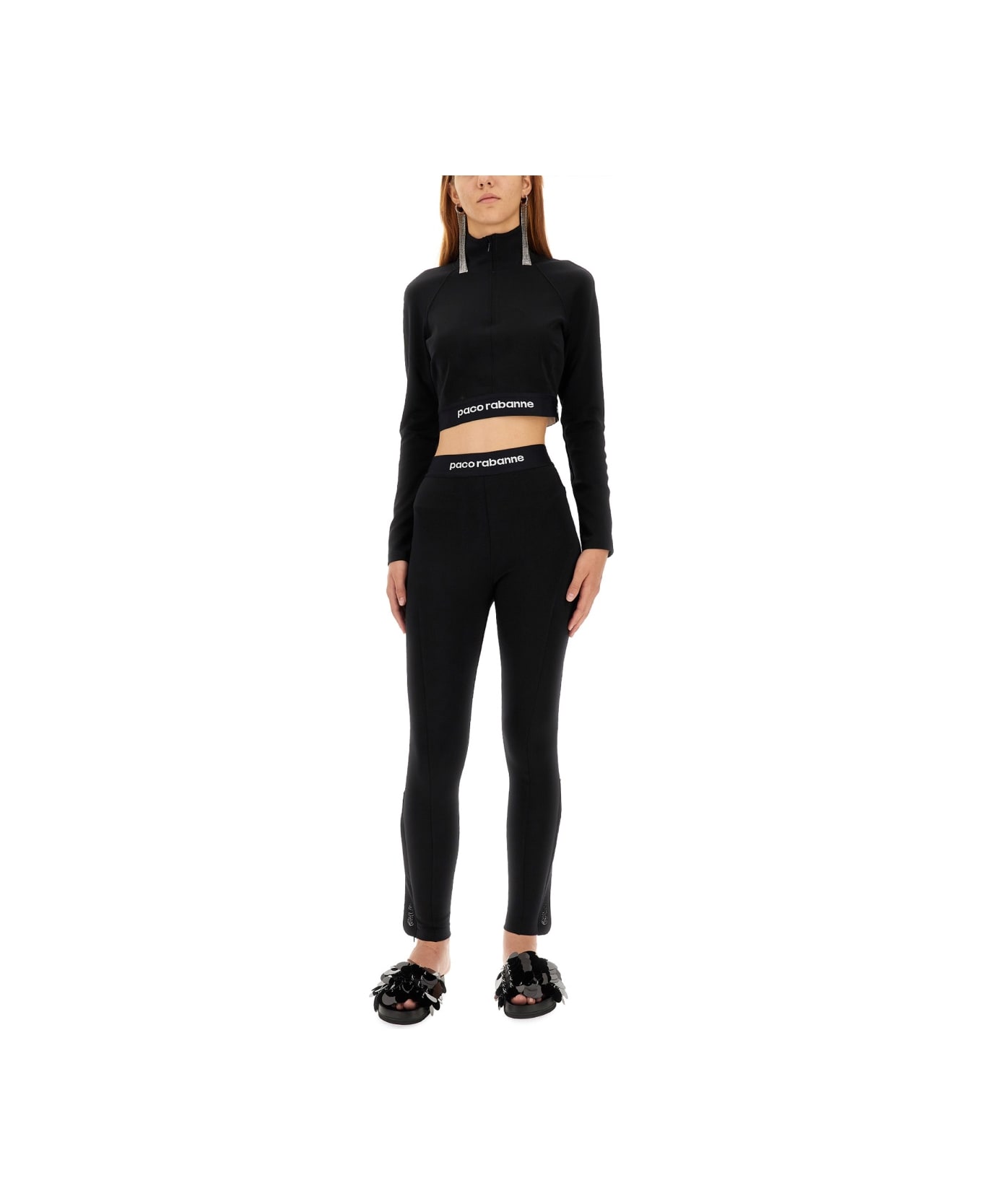 Paco Rabanne Top Cropped - BLACK