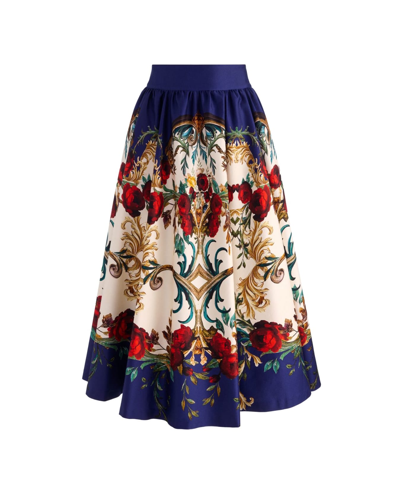 Alice + Olivia Printed Midi Skirt - Blue