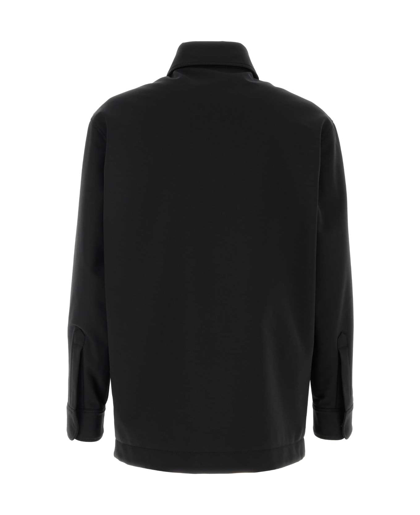 Fendi Black Stretch Wool Blend Jacket - Black