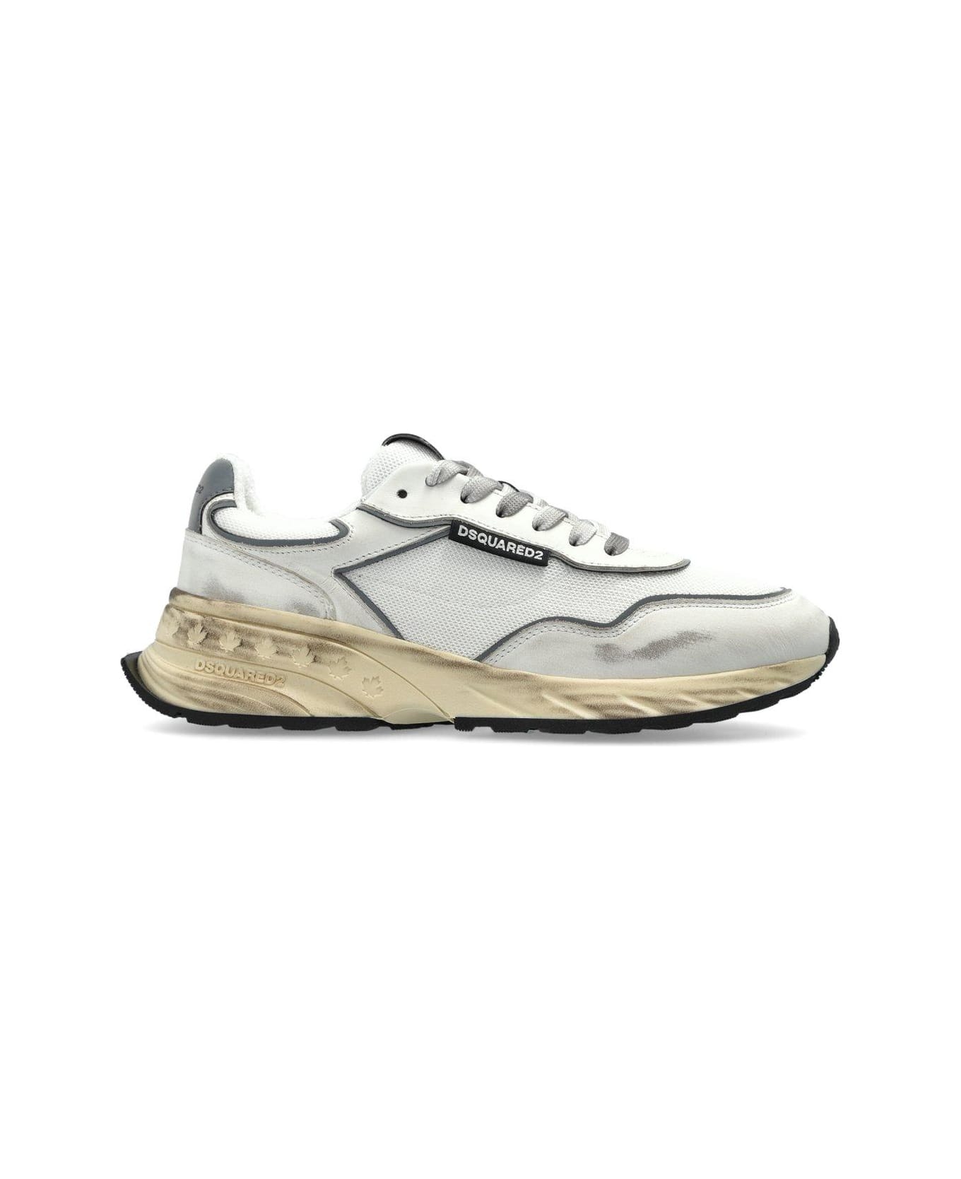 Dsquared2 Distressed Low-top Sneakers - White