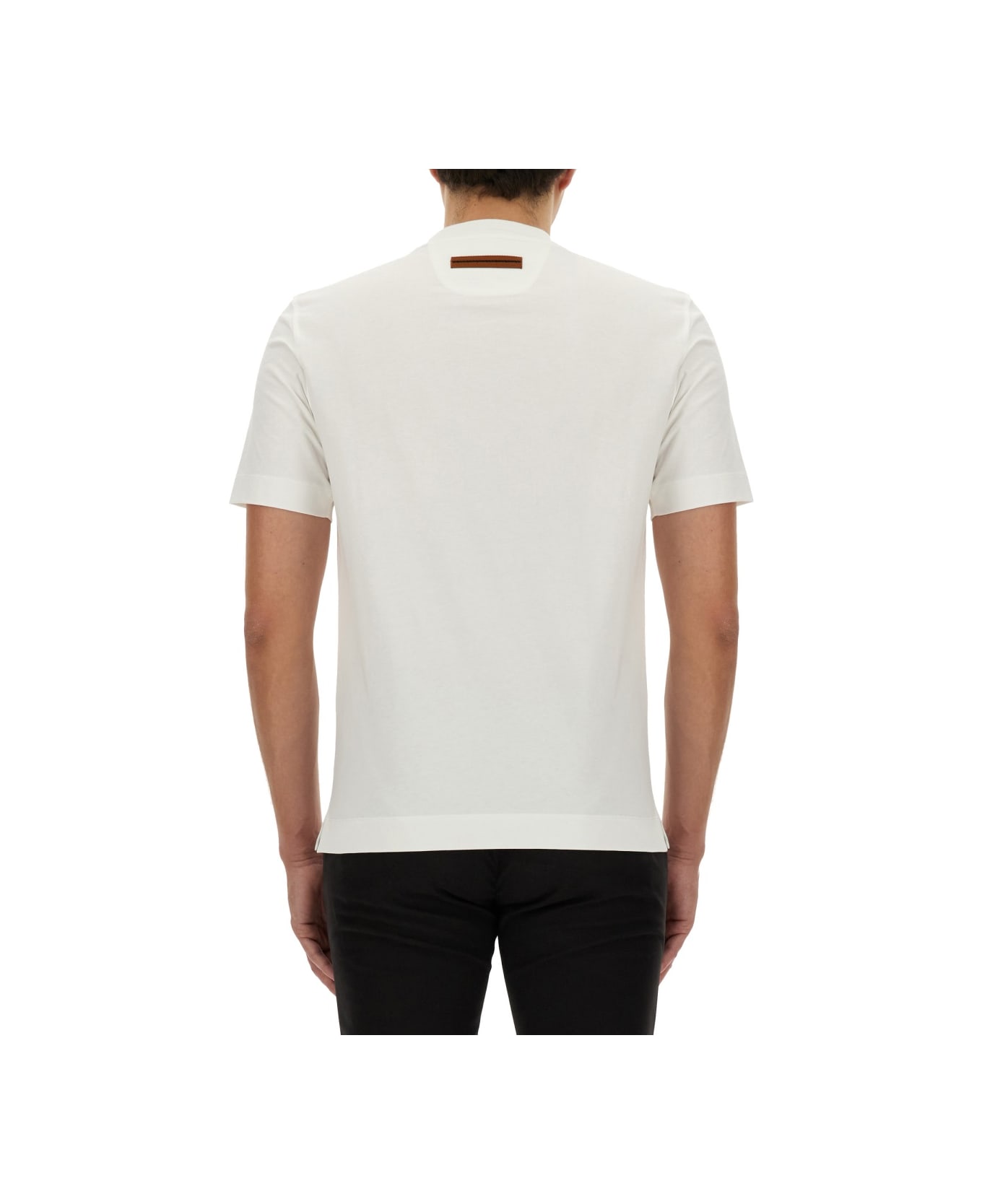 Zegna T-shirt With Logo - WHITE