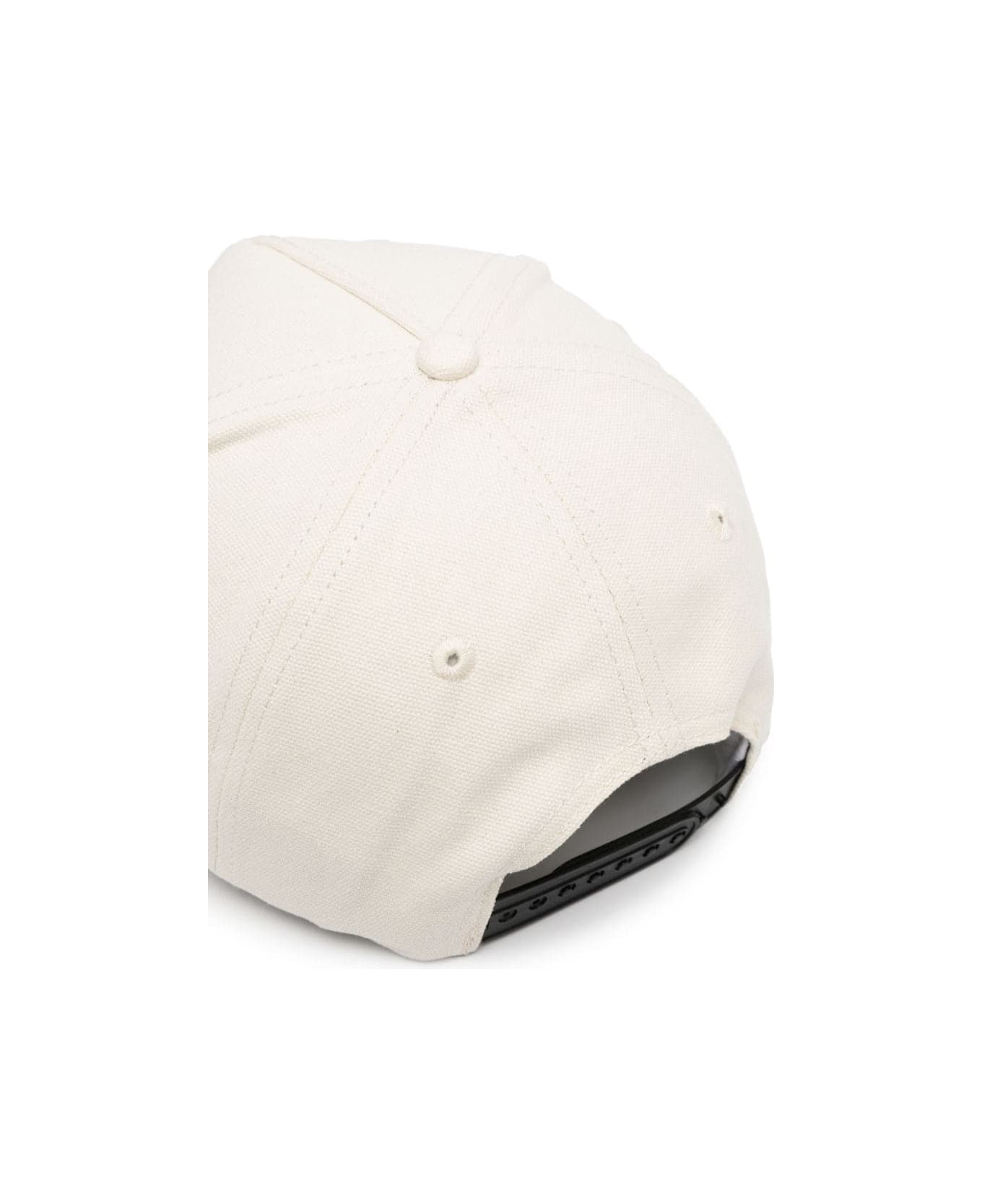 Palm Angels White Baseball Hat With Logo - White