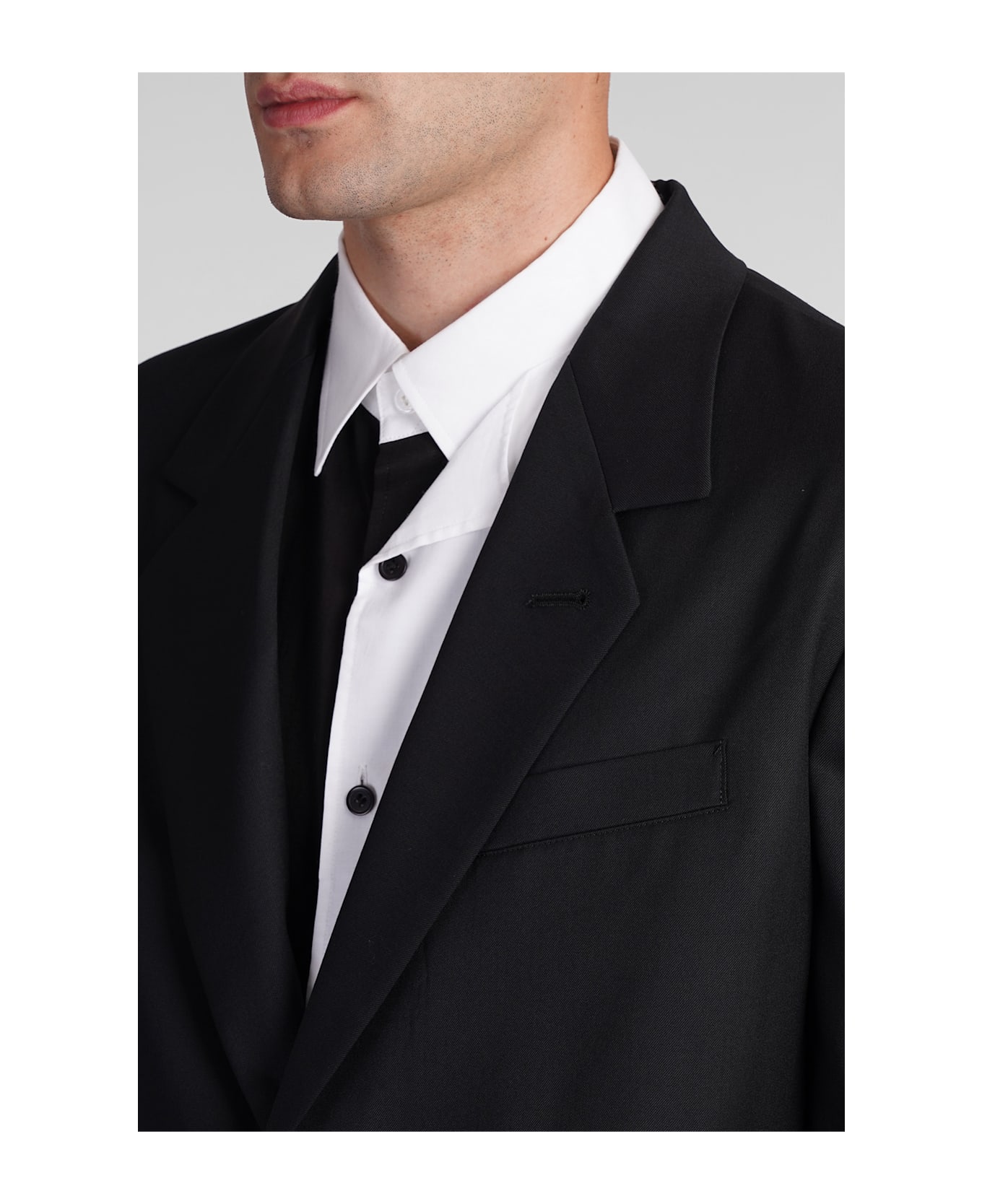 Yohji Yamamoto Blazer In Black Wool | italist