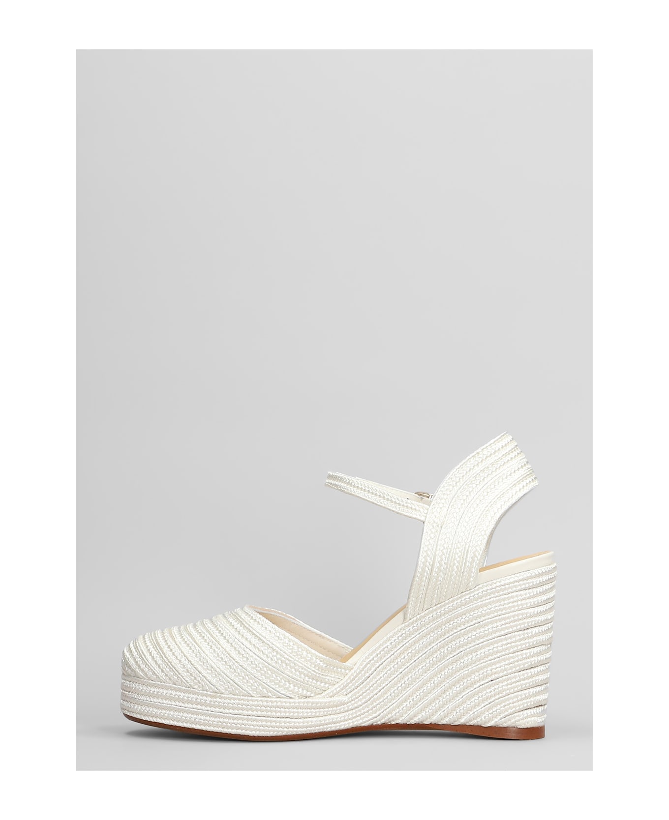 Castañer Carolyn-142 Wedges In White Fabric - white