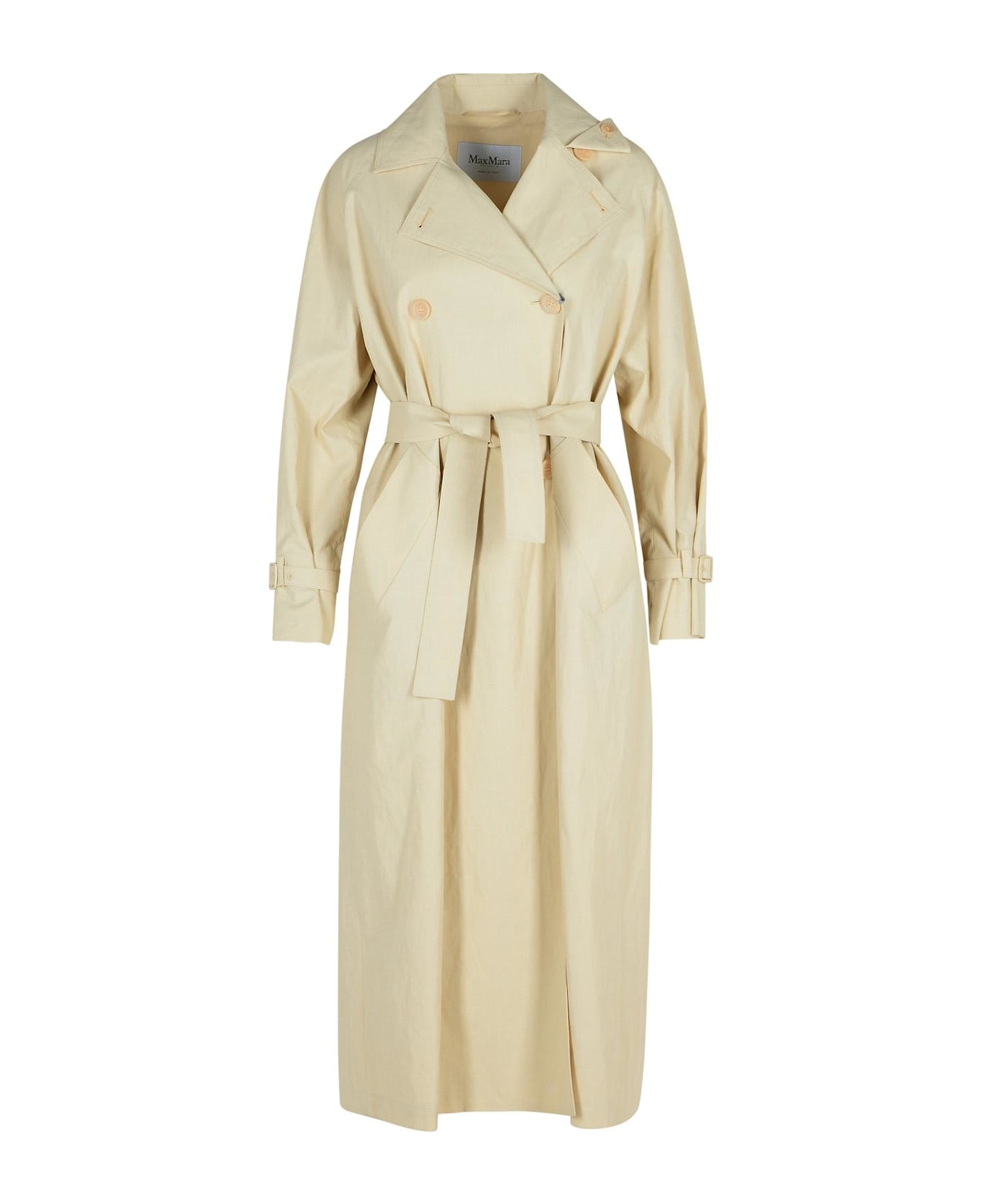 Max Mara Beige Linen Raincoat - BEIGE