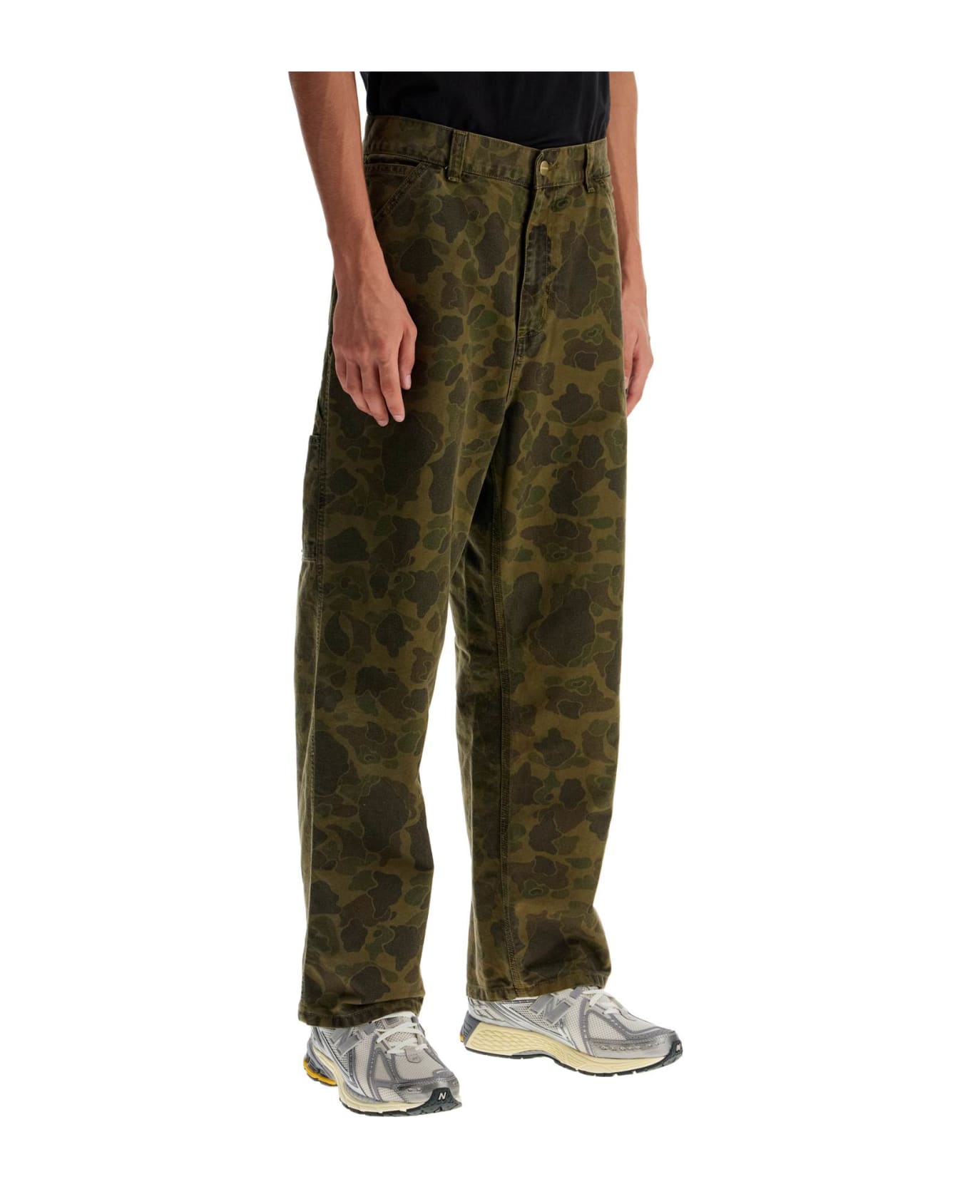 Carhartt Duck Single Knee Pants - CAMO DUCK, GREEN / OFFICE GREEN (Green)