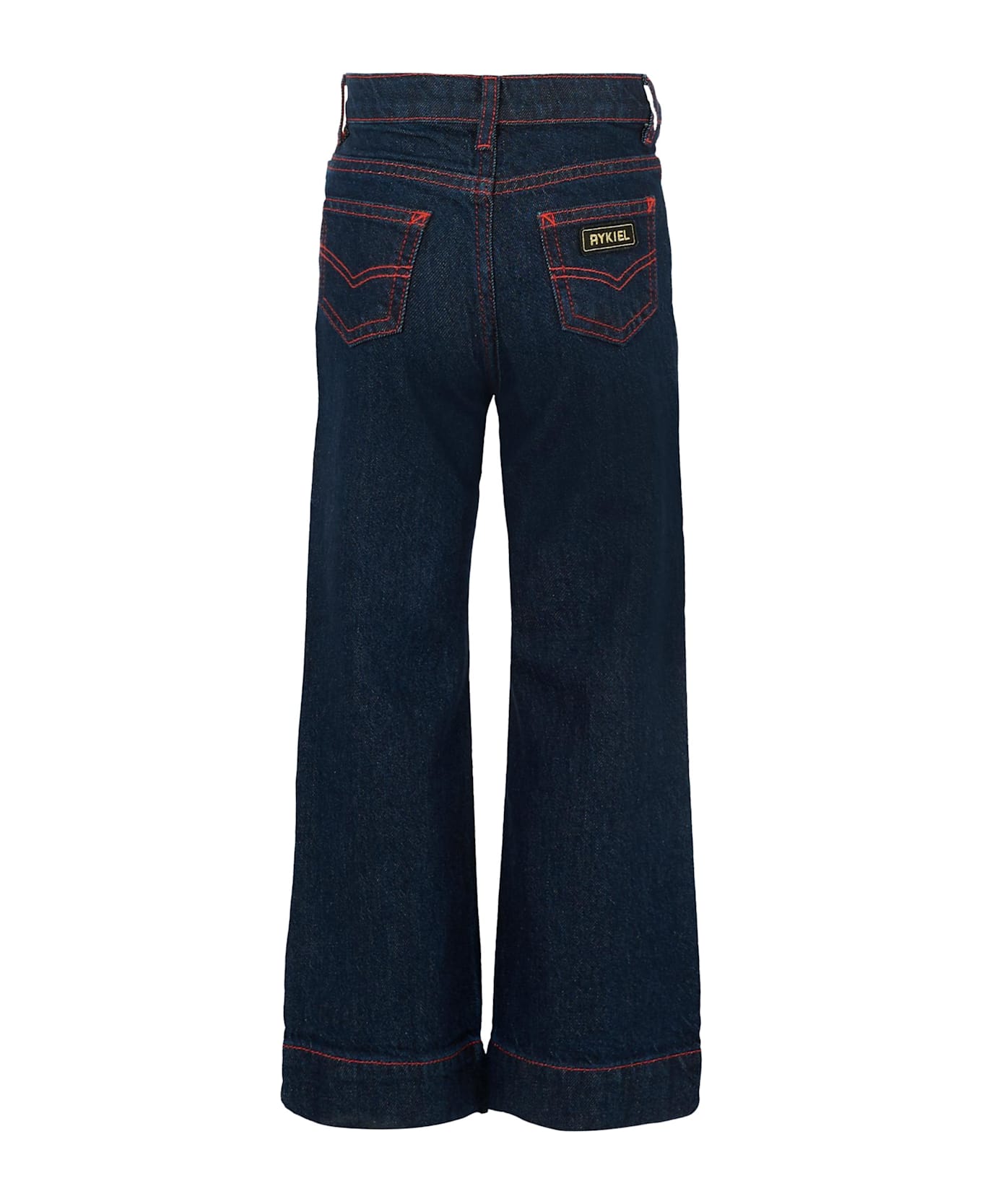 Rykiel Enfant Denim Jeans For Girl With Logo - Denim