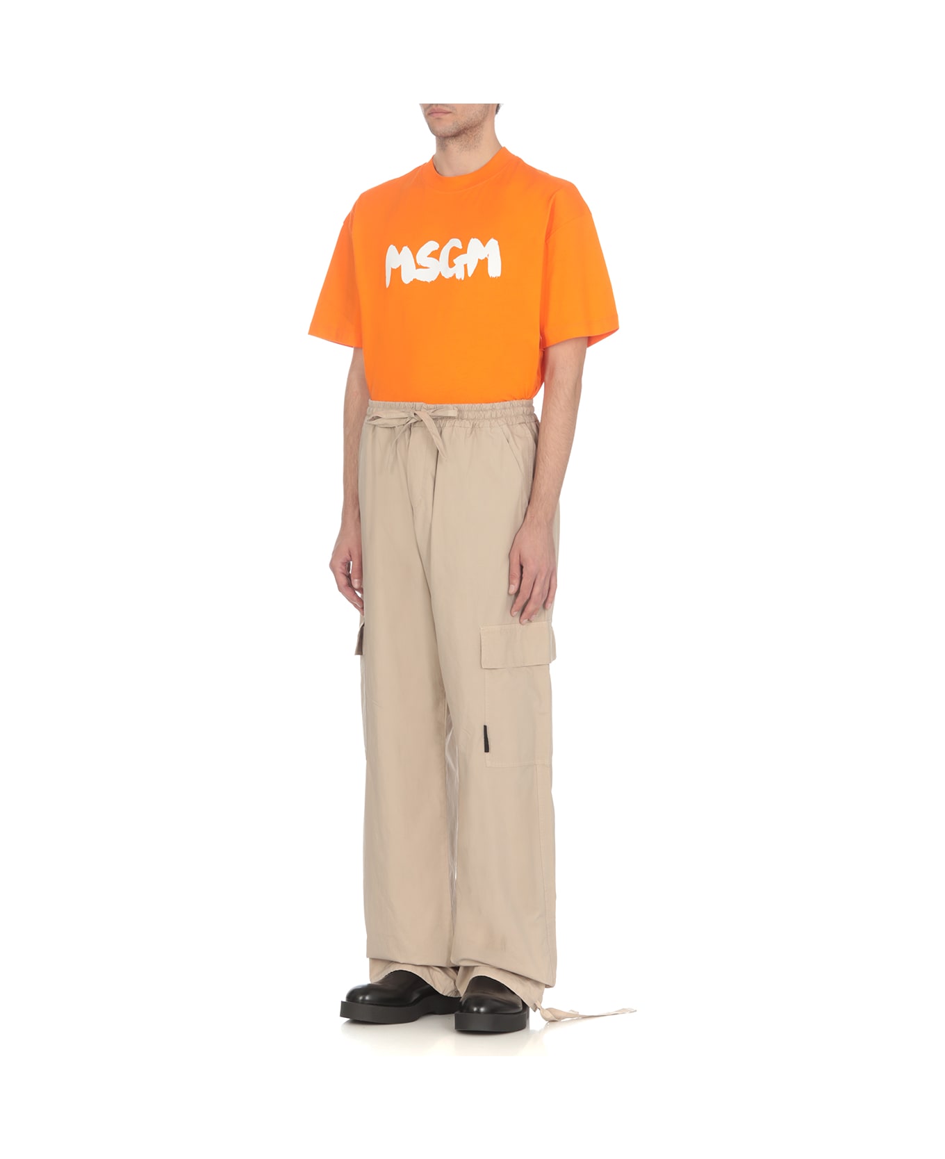 MSGM Cotton Pants - Beige