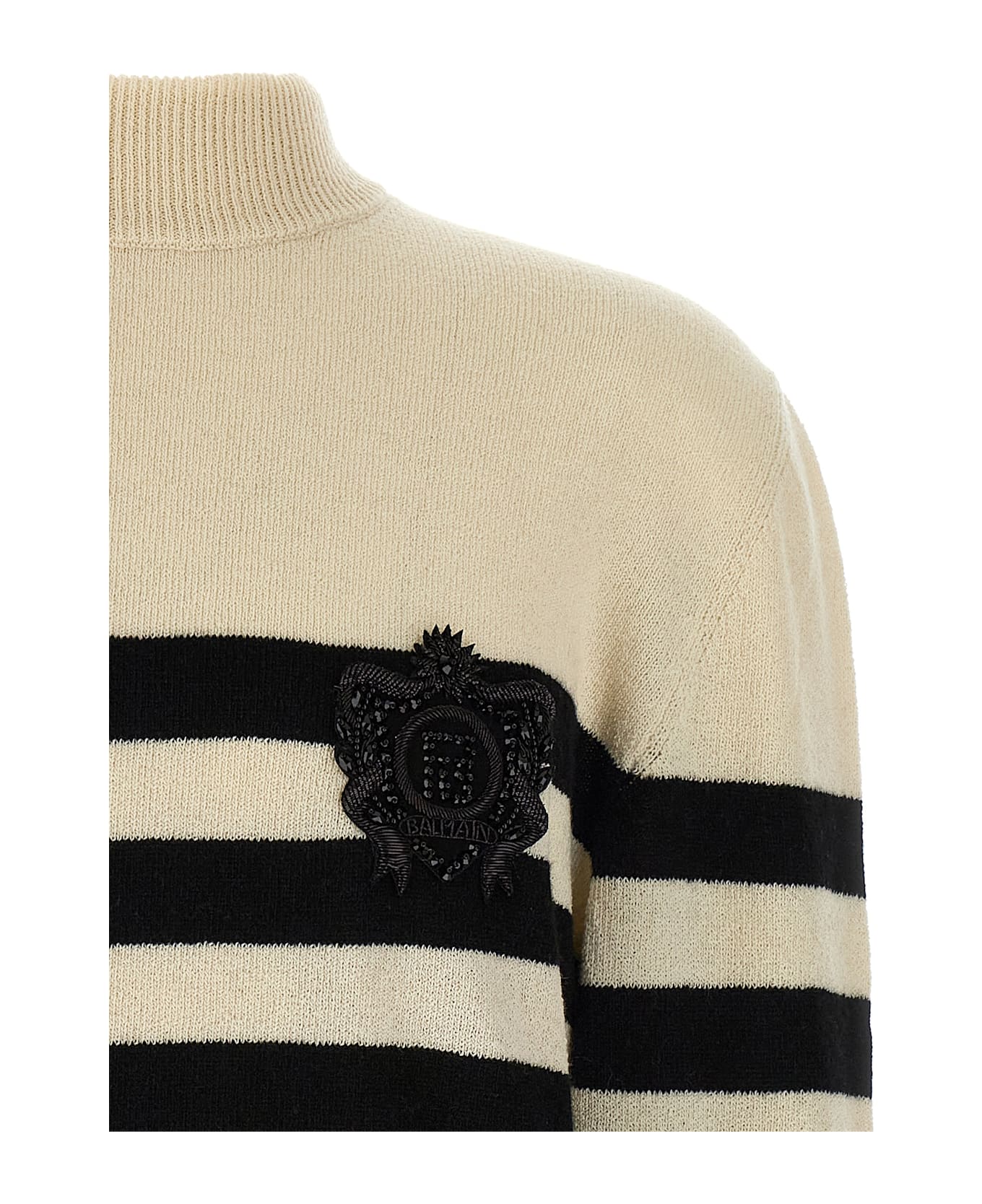 Balmain 
marinière
 Sweater - White/Black