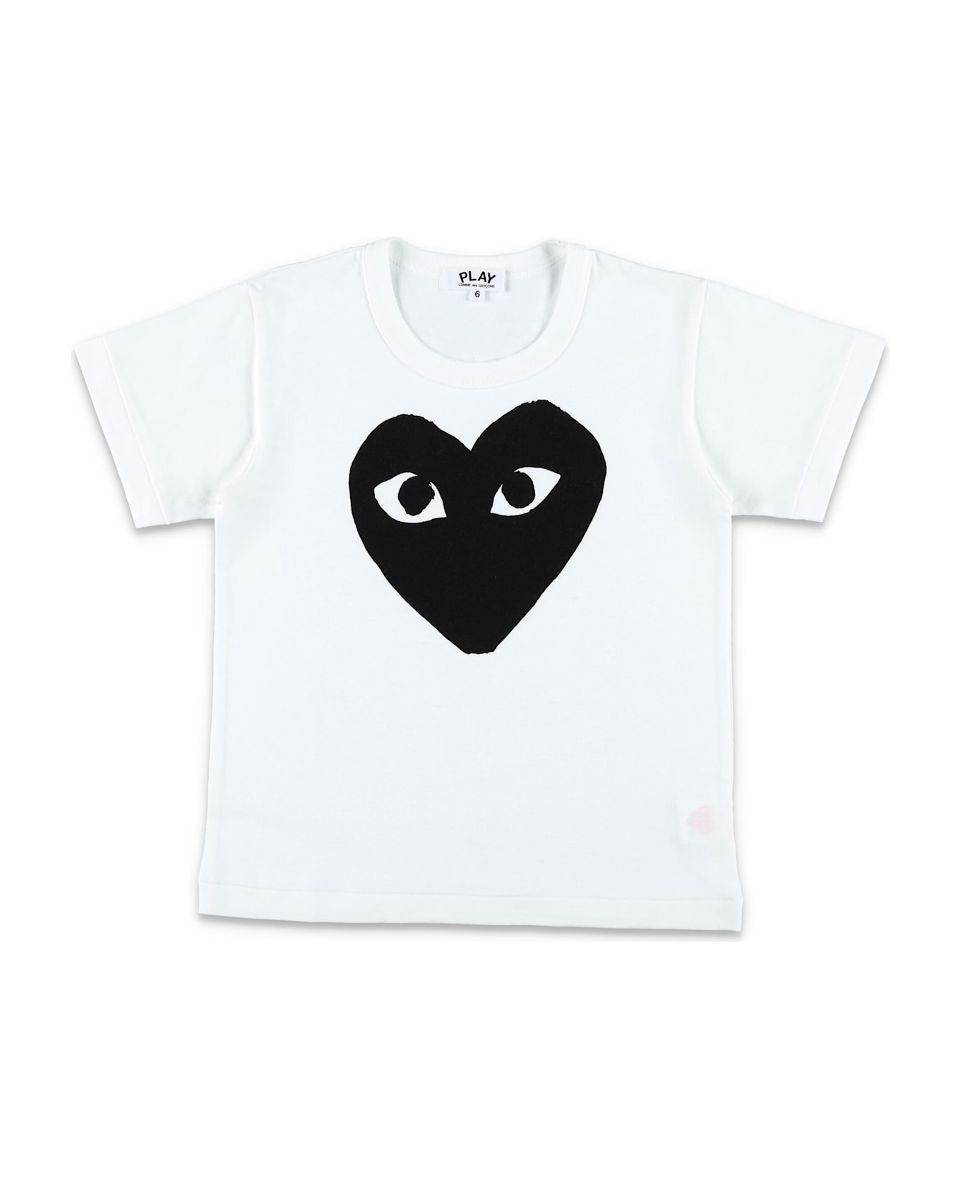 Comme des Garçons Play Kid - Big Black Heart T-shirt - WHITE