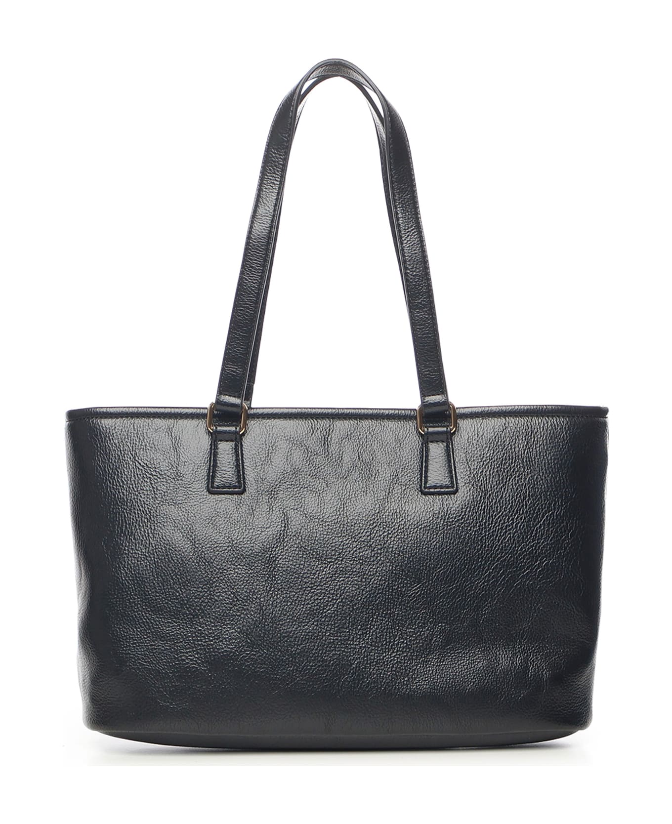 Love Moschino Shopper Bag With Logo Plaque - Black トートバッグ