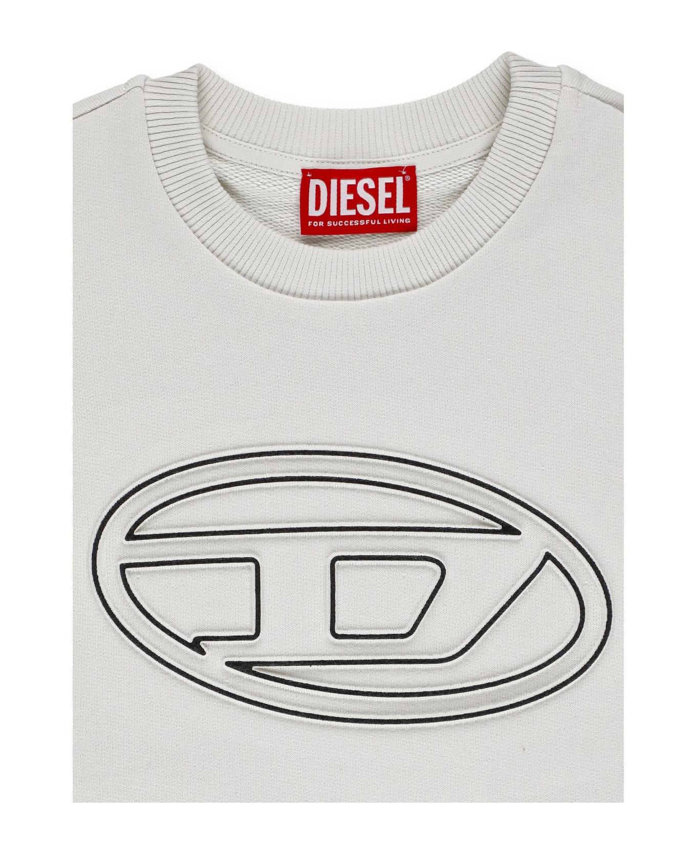 Diesel Smartbigoval Over Sweatshirt - White