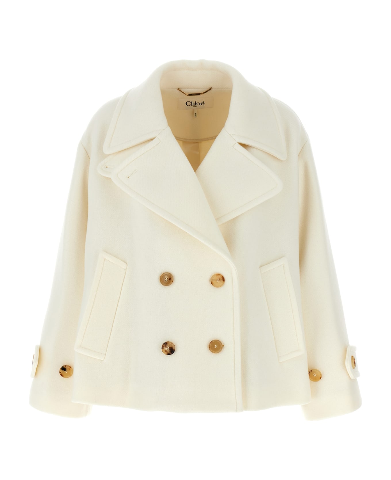 Chloé Double-breasted Coat - White