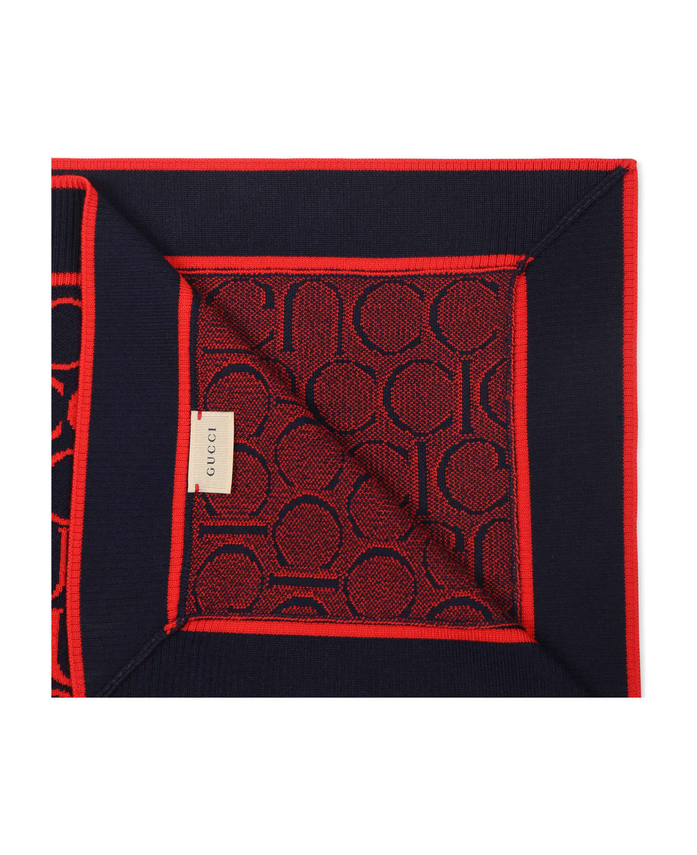 Gucci Blue Blanket For Babykids With Gucci Magazine Logo - Blue アクセサリー＆ギフト