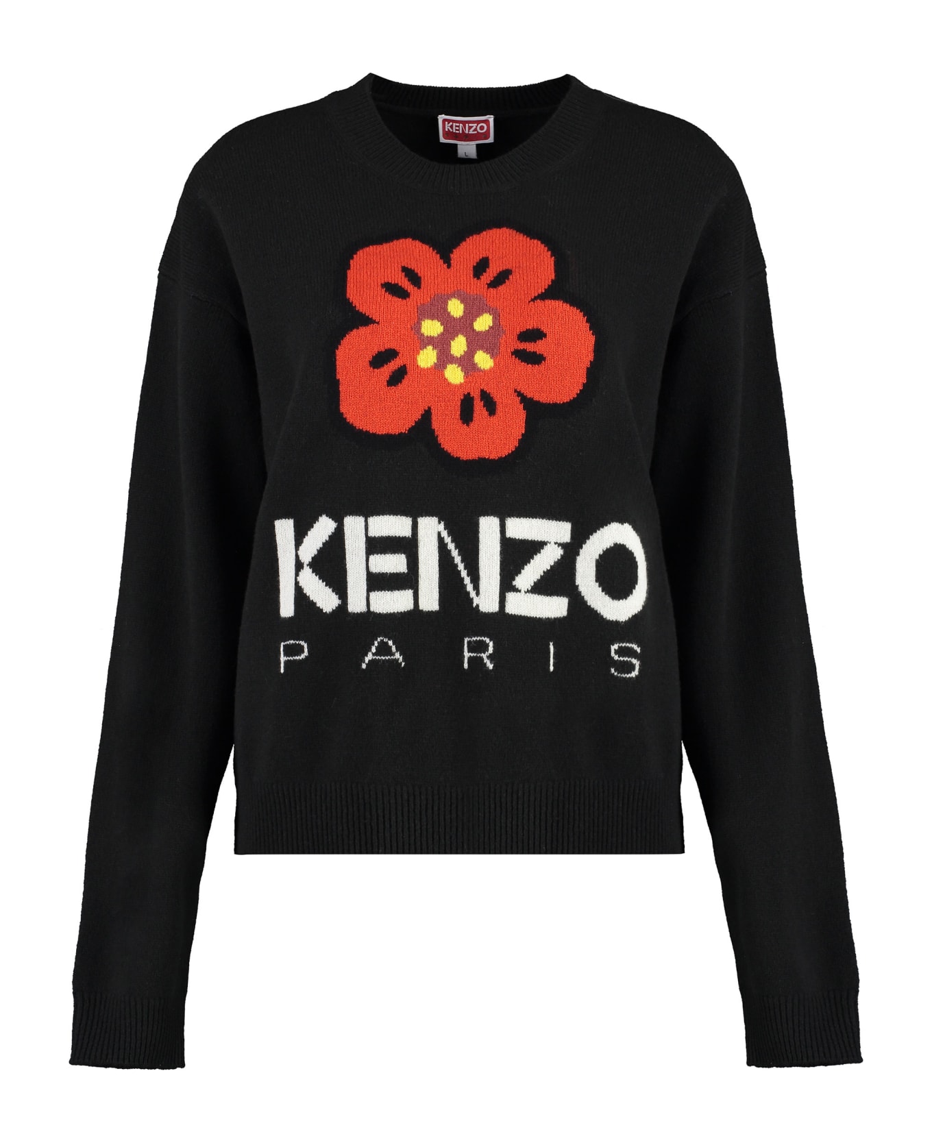 Kenzo Crew-neck Wool Sweater - black
