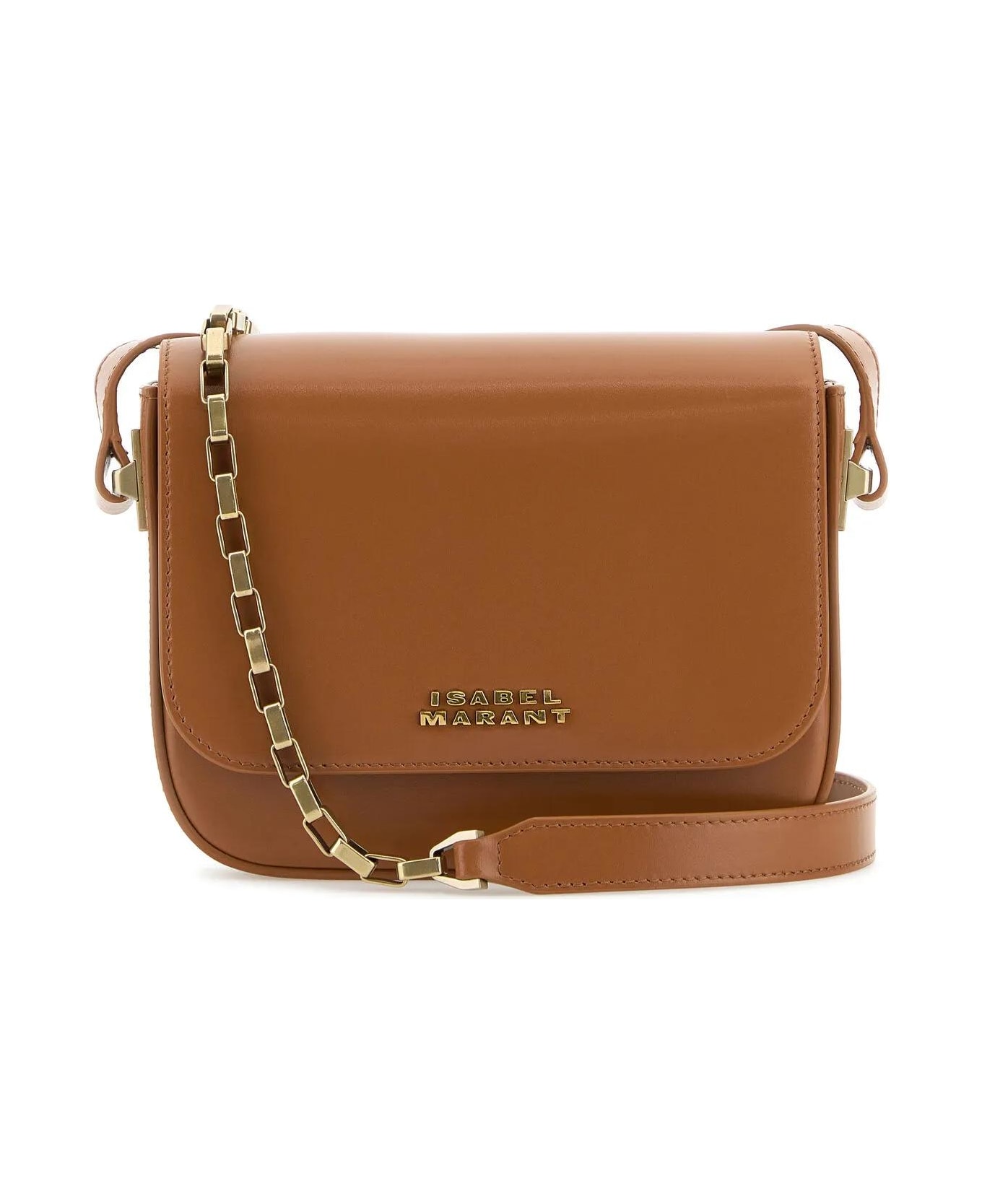 Isabel Marant Biscuit Leather Small Lizza Crossbody Bag - NEUTRALS