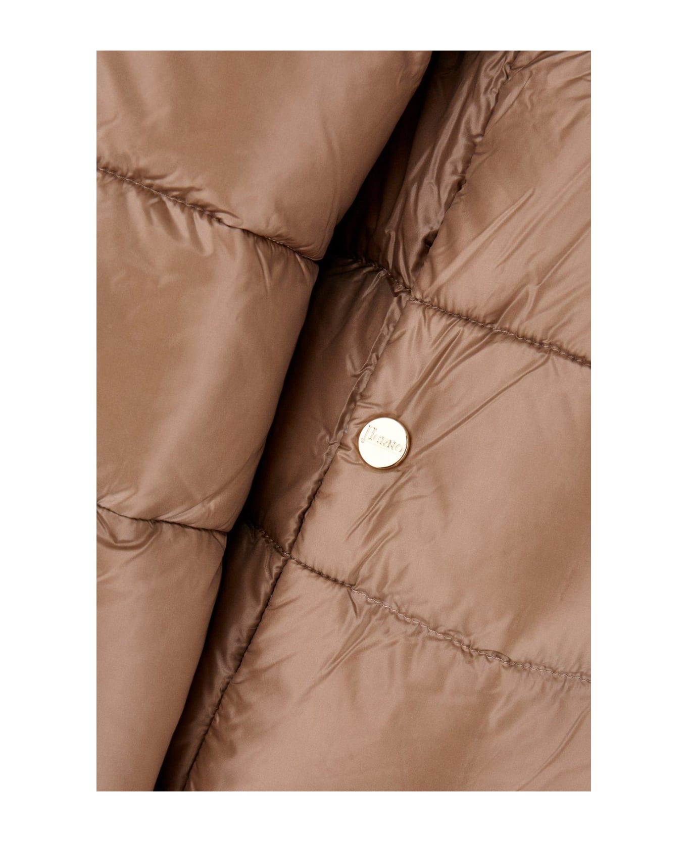 Herno Quilted Down Long Jacket - NEUTRALS