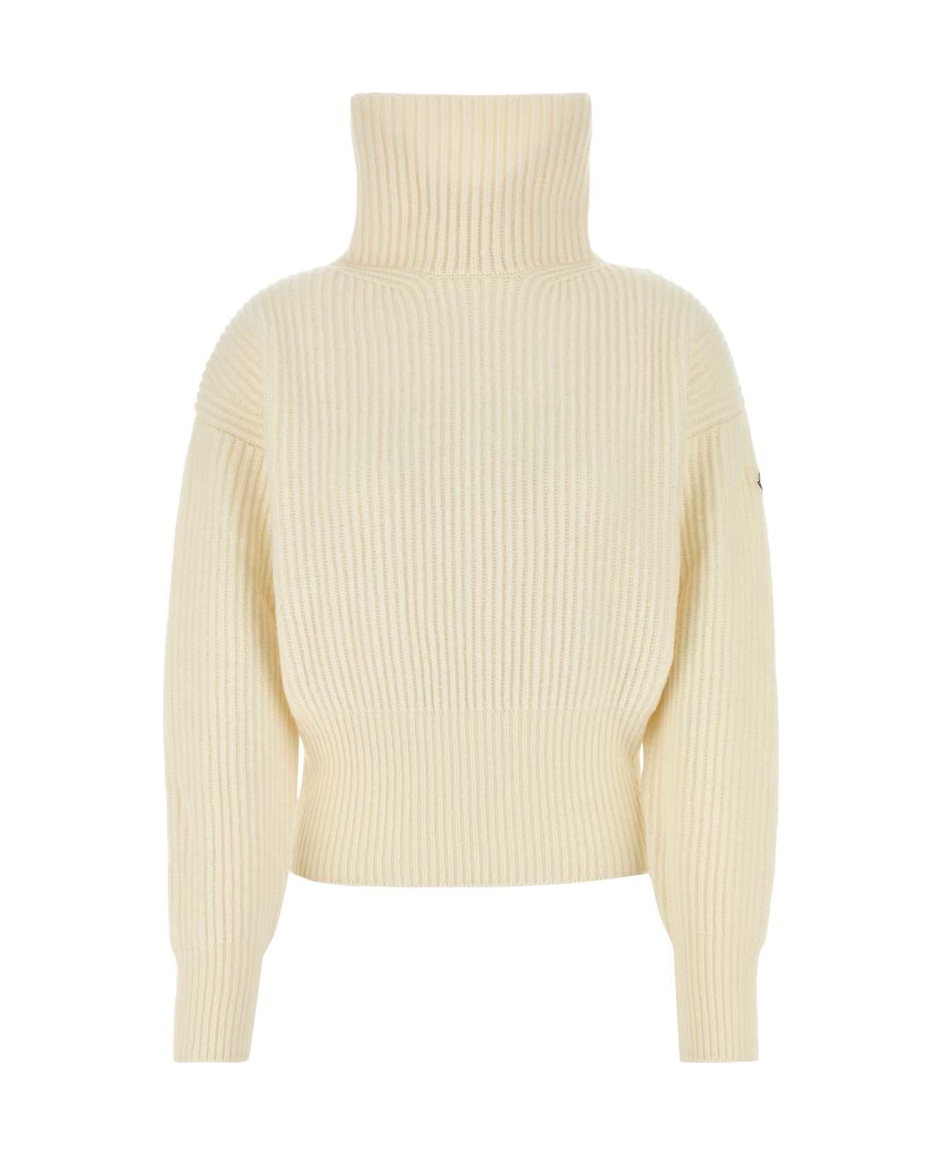 Moncler Ivory Wool Sweater - 035