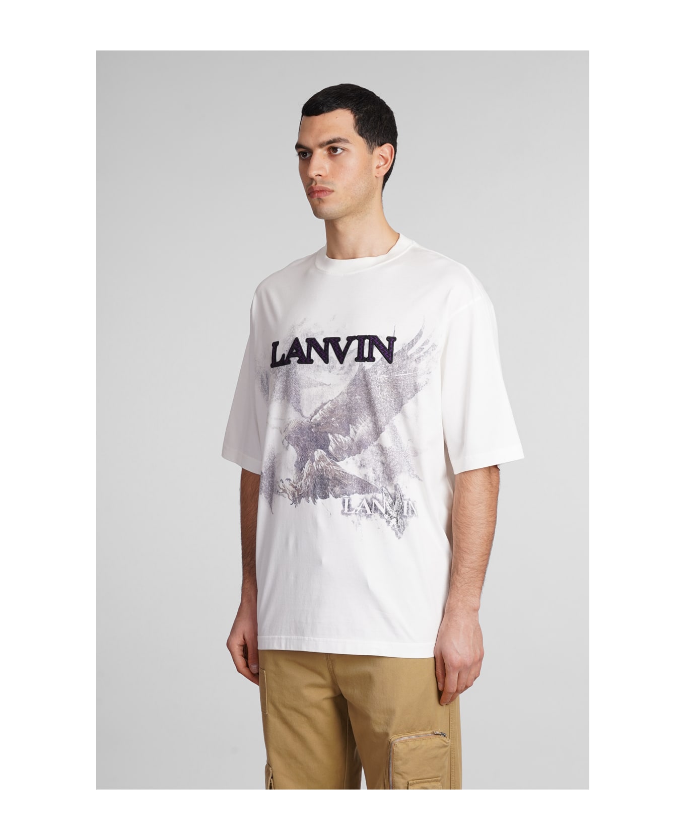 Lanvin T-shirt In White Cotton - white シャツ