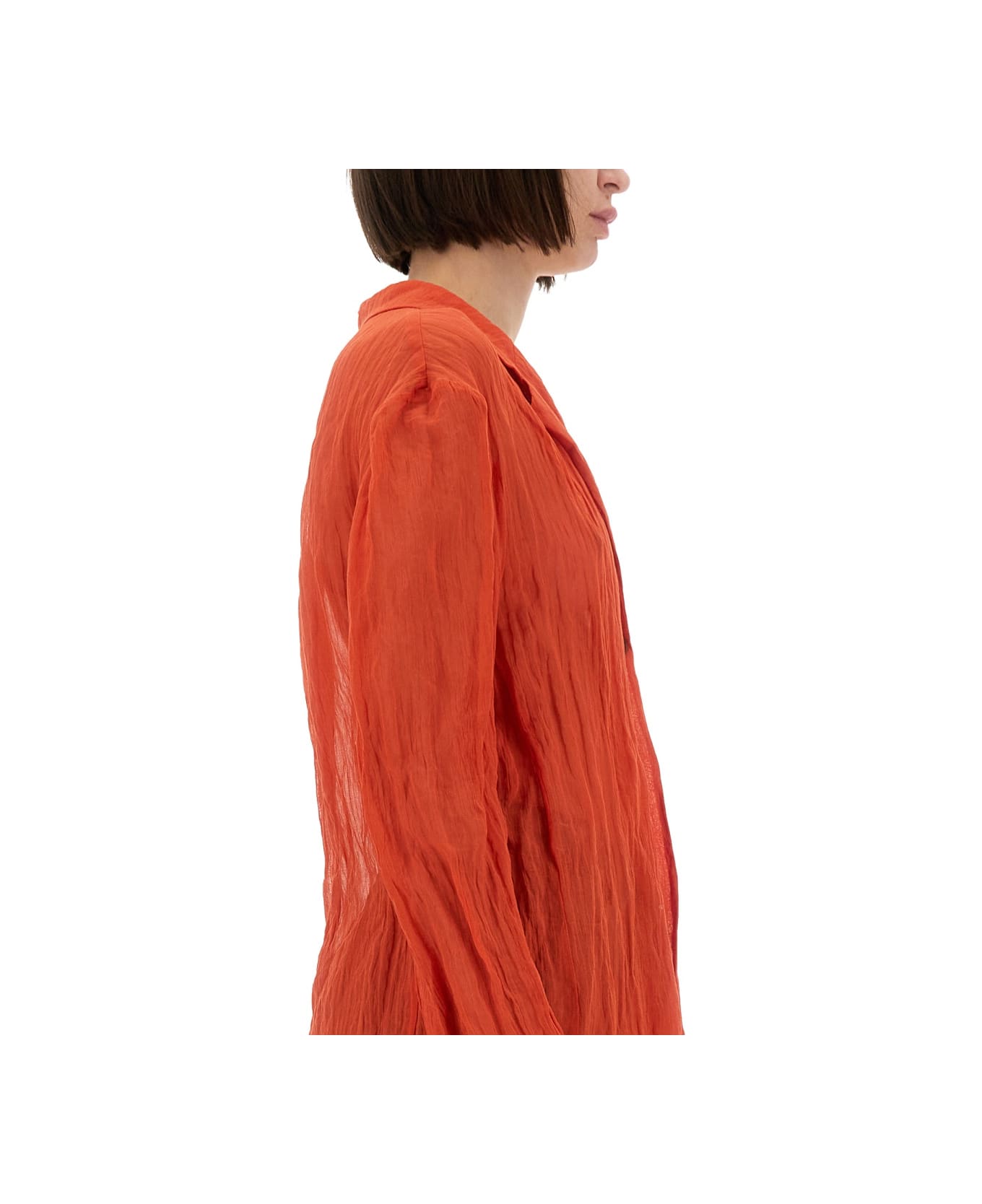 Alysi Wrinkled Effect Shirt - RED
