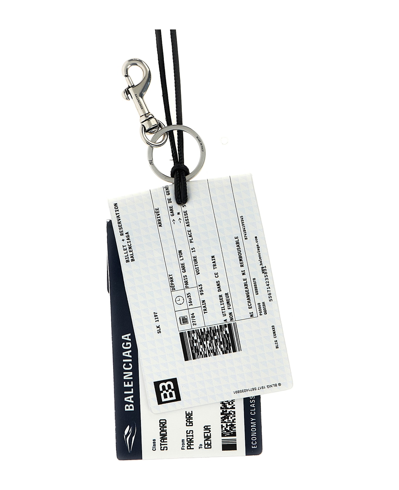 Balenciaga 
train Ticket
 Keyring - Blue