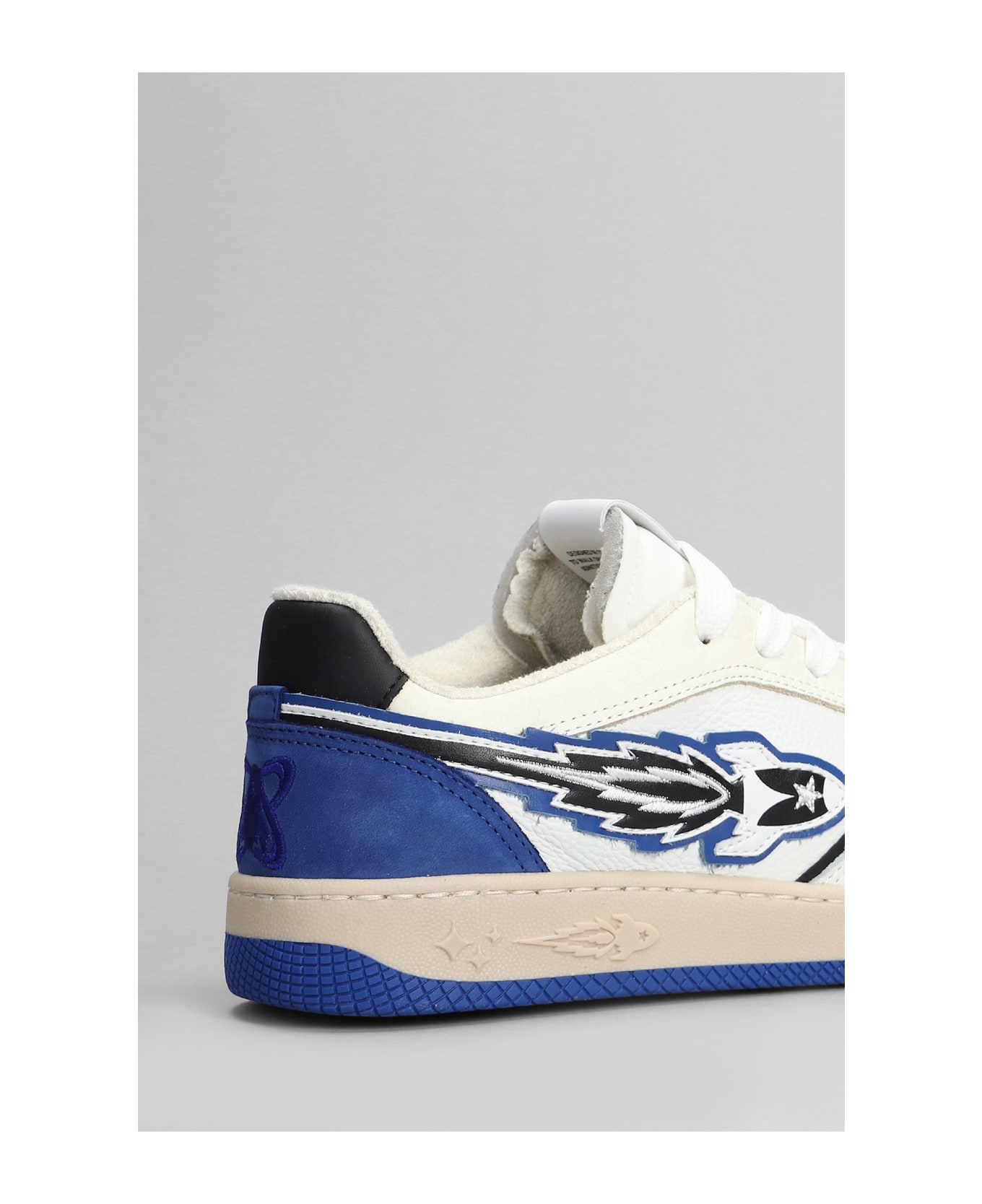 Enterprise Japan Egg Rocket Sneakers In White Leather