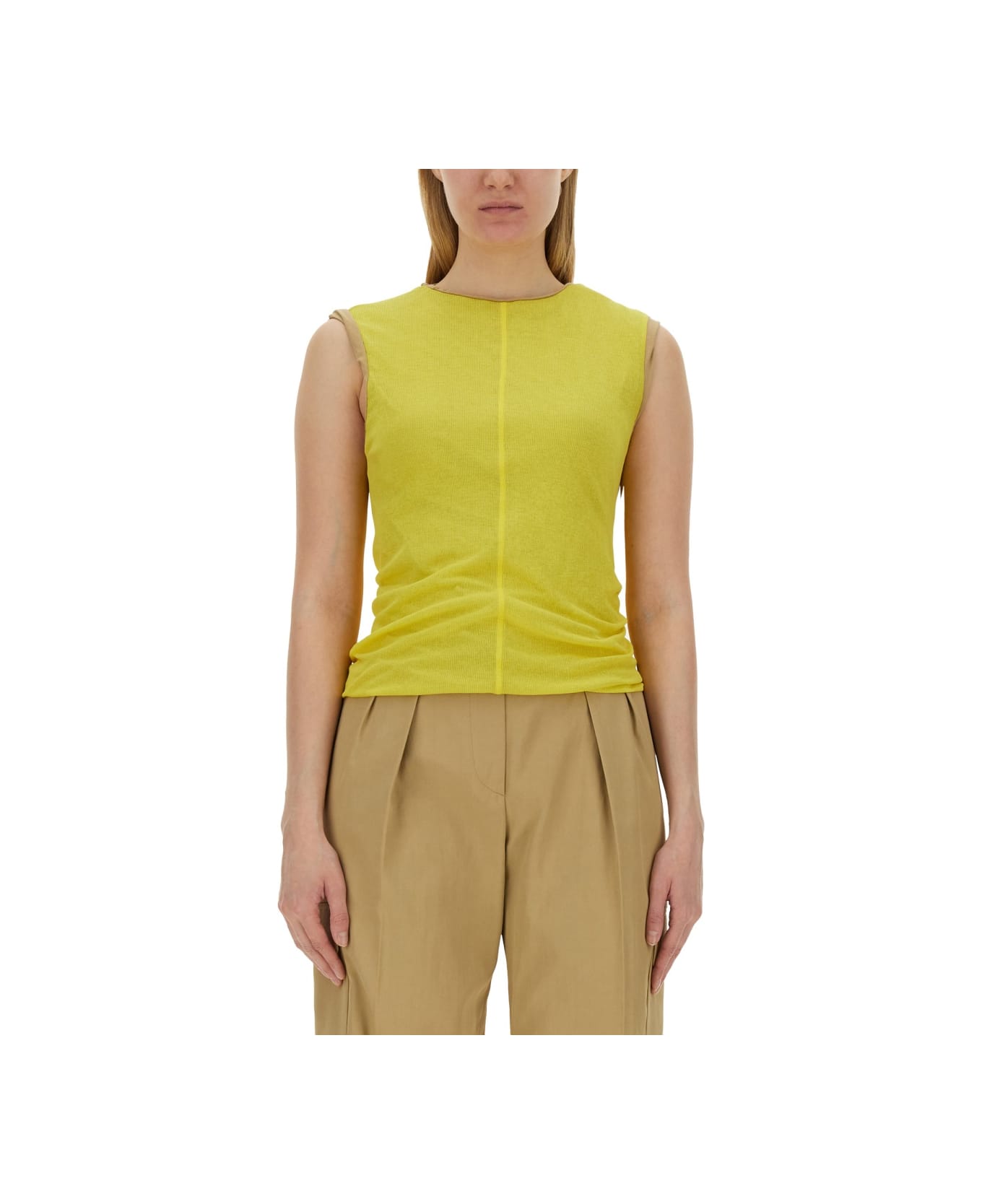 SportMax Top 'eolo' - YELLOW タンクトップ