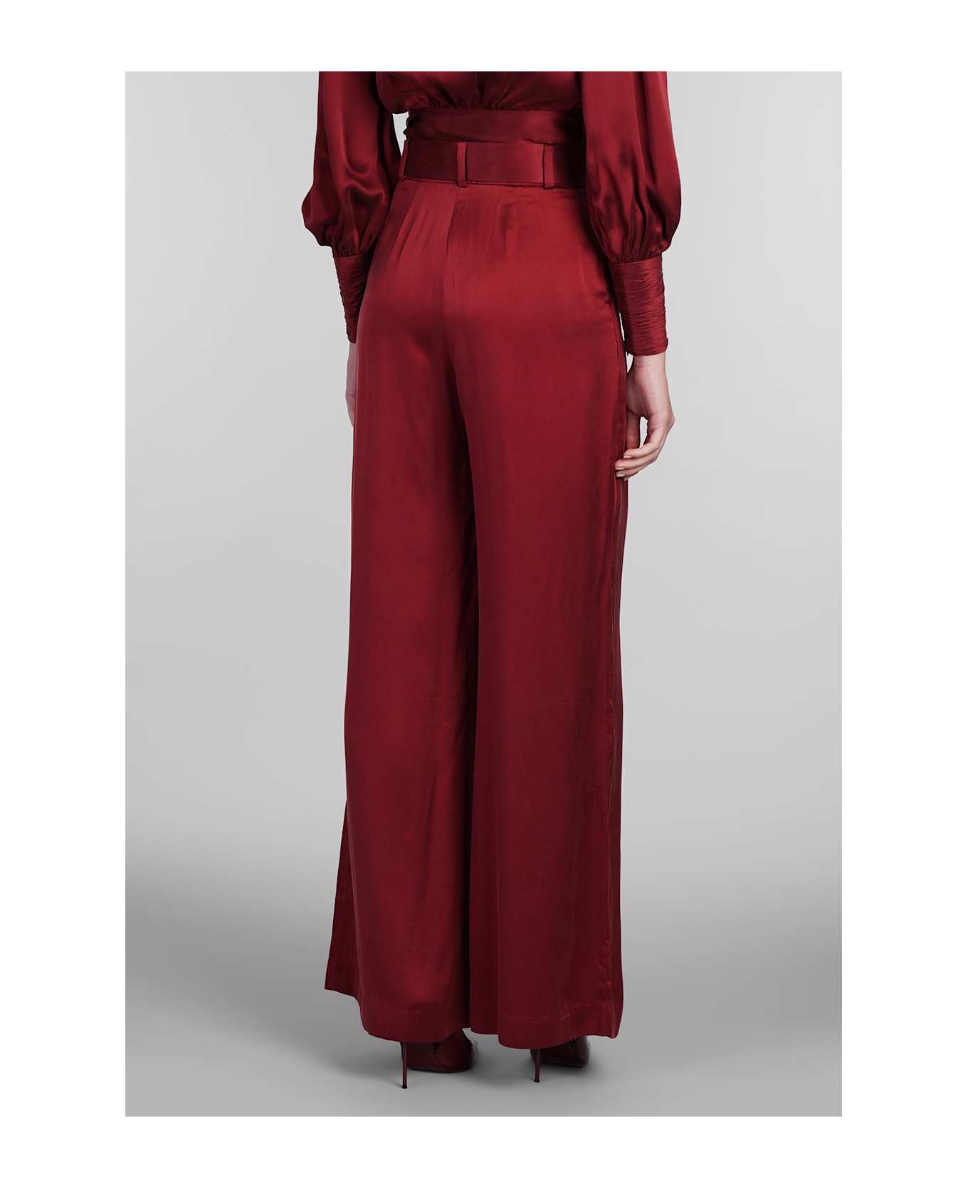 Zimmermann Pleated Tuck Pants - Bur Burgundy