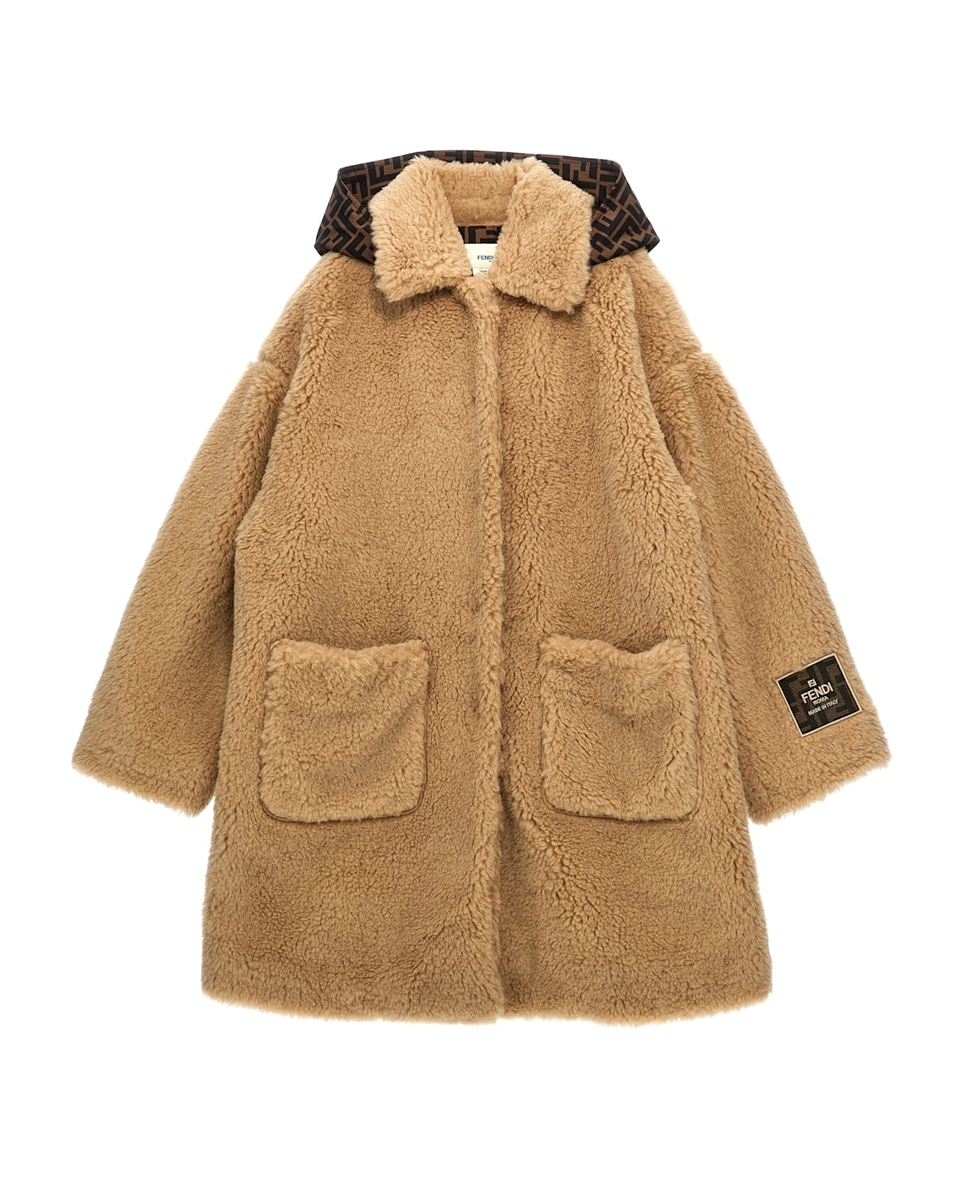 Fendi Hooded Coat - Beige