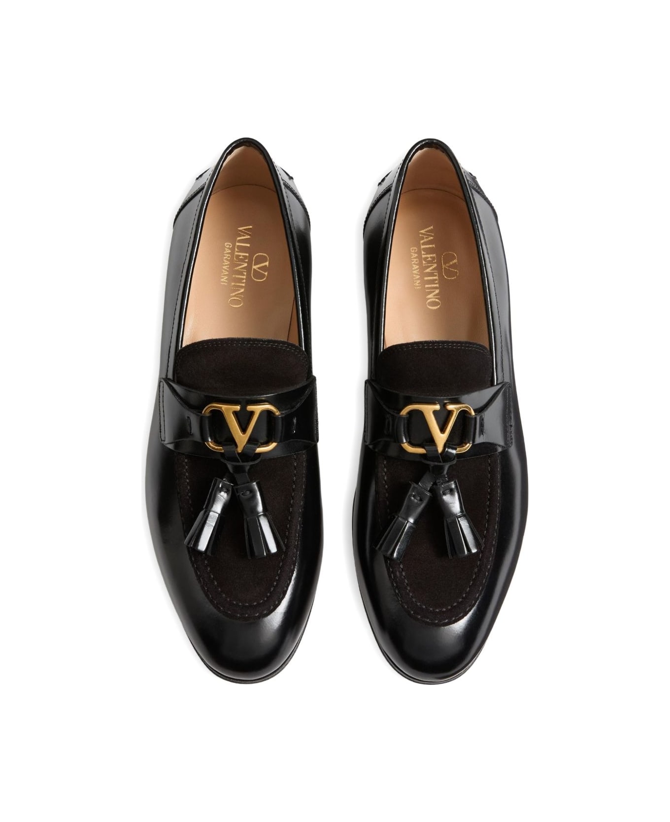 Valentino Garavani Vaniteux Leather Loafers - Black