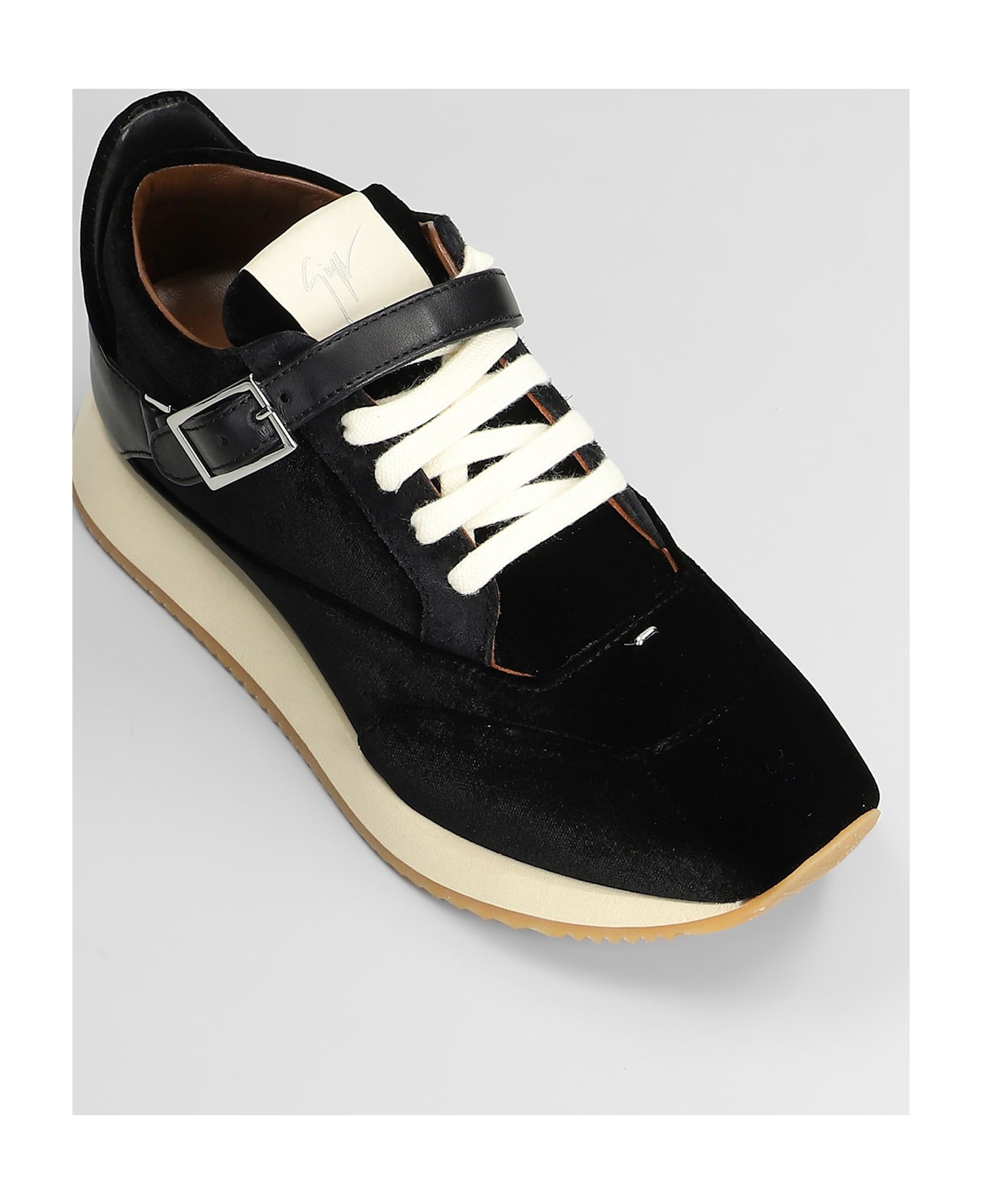 Giuseppe Zanotti Sneakers In Black Velvet - black