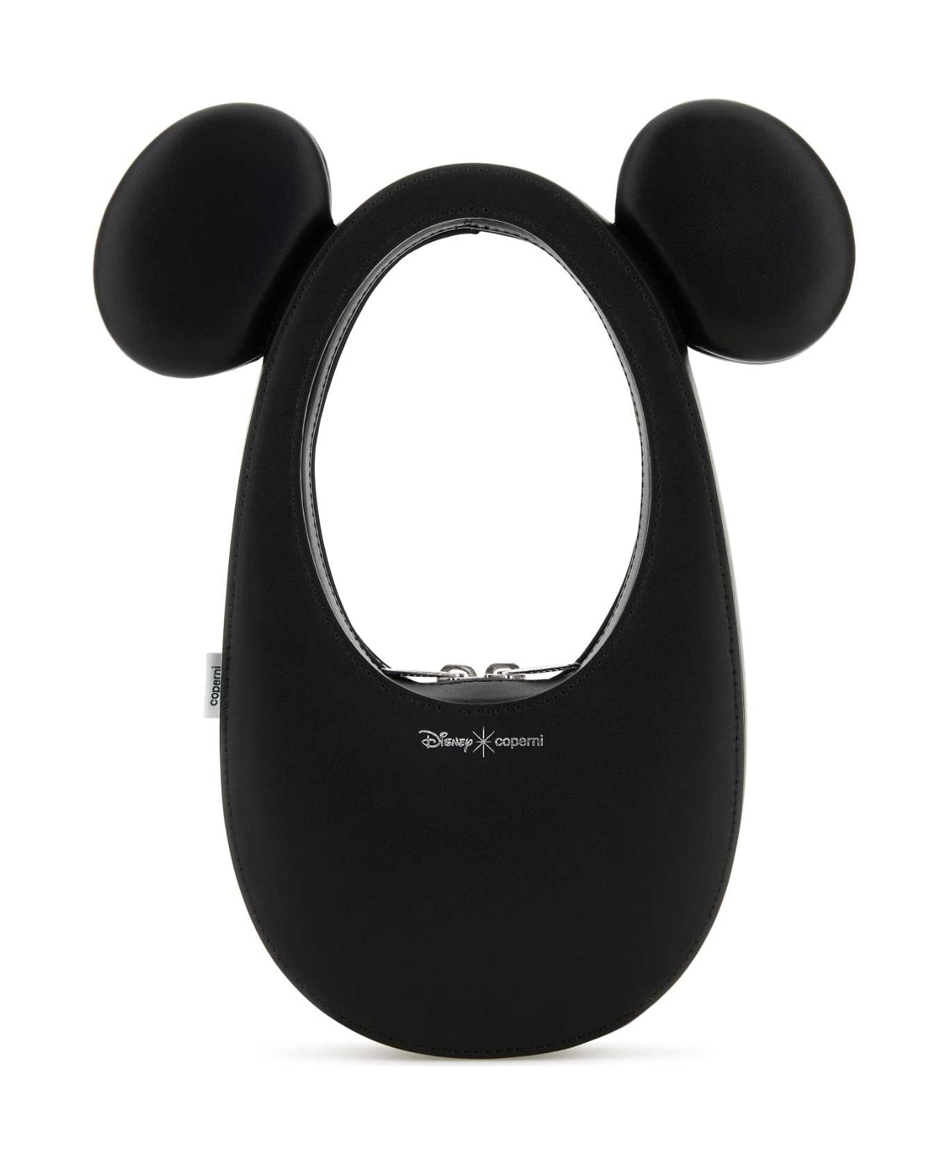 Coperni Black Leather Disney X Coperni Mini Mickey Swipe Handbag - BLACK
